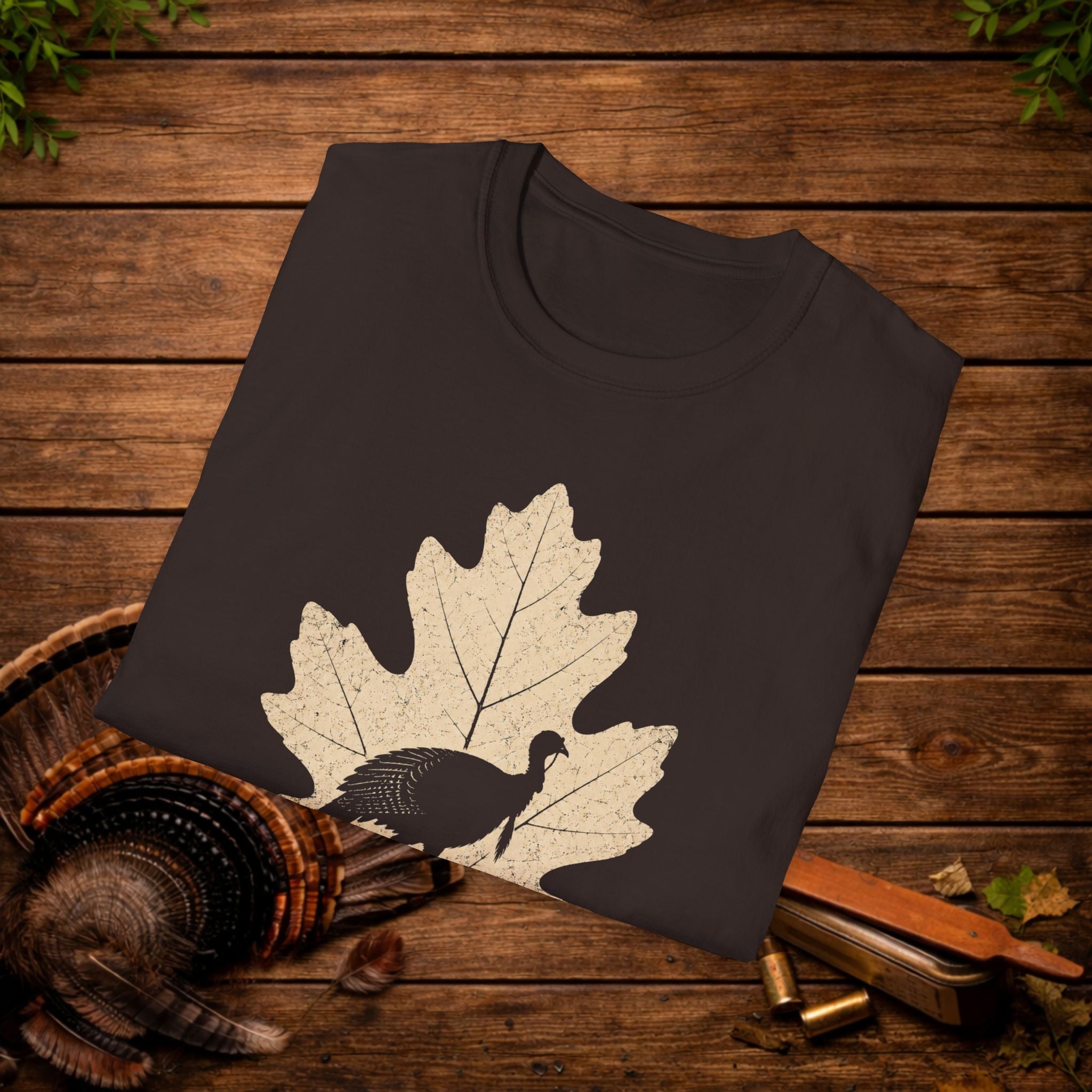 Hardwood Hunter Turkey T-Shirt — Autumn Leaf Turkey Graphic Tee