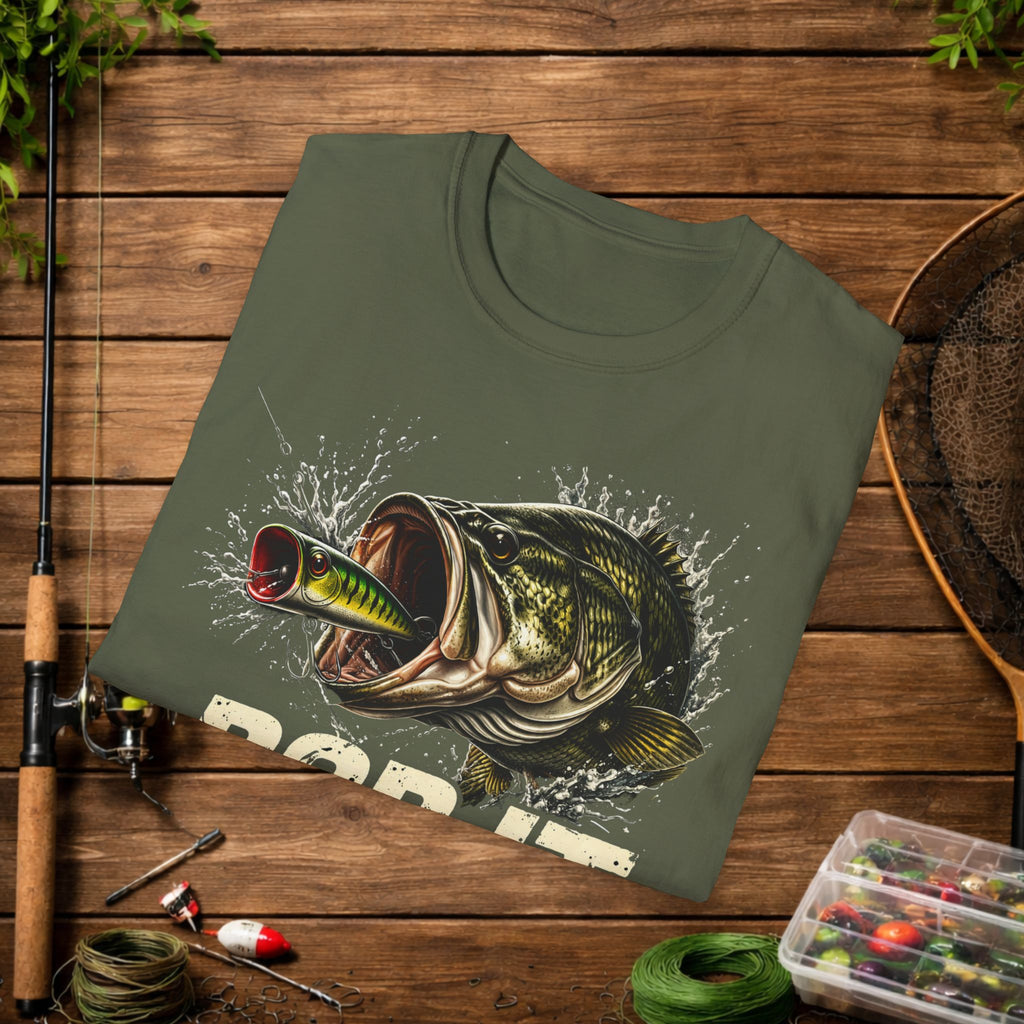 Pop It Bass Fishing Shirt – Topwater Popper Fishing Tee – Bass Strike Fishing Shirt – Topwater Angler Shirt