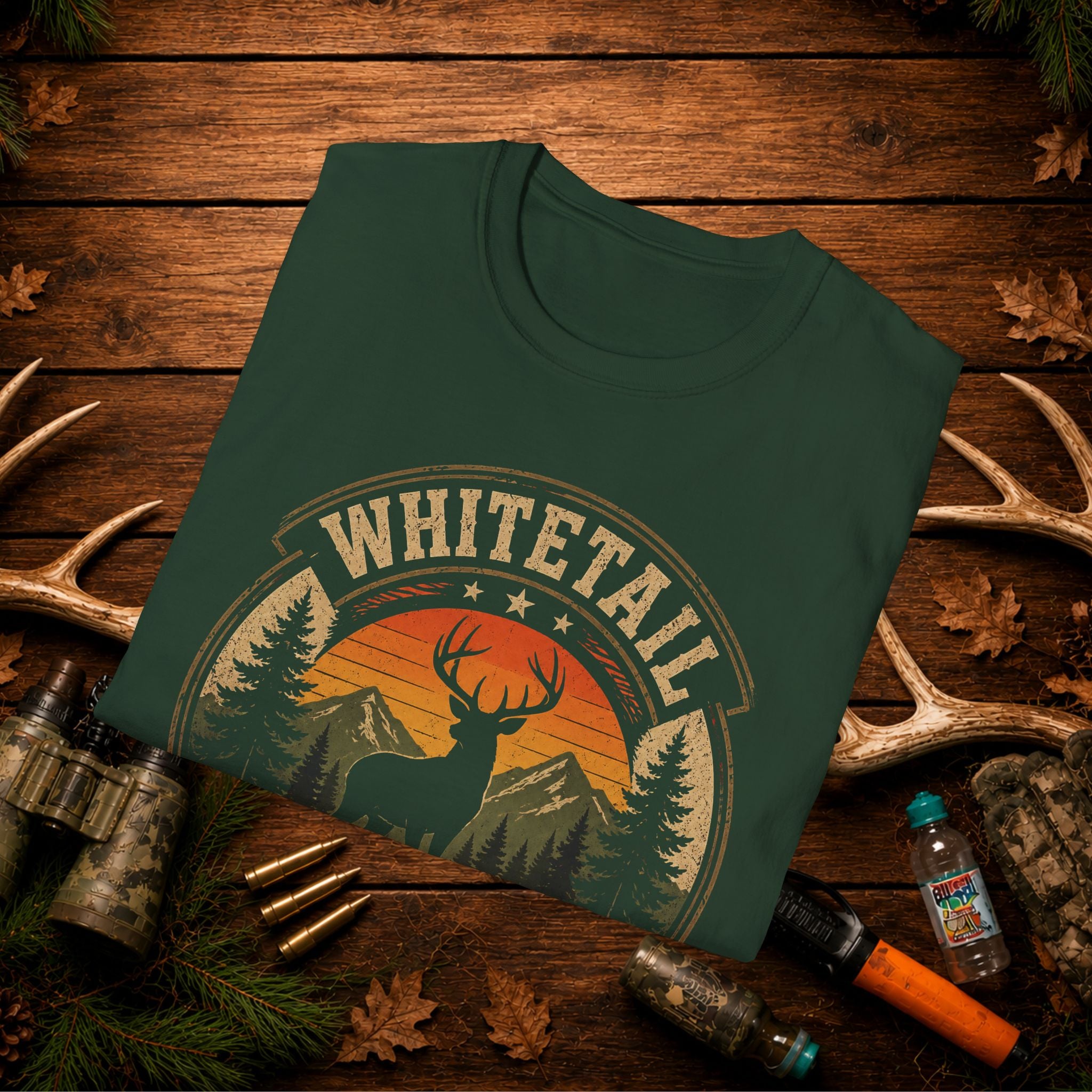 Whitetail Season Deer Hunting Shirt | Vintage Buck Hunter Tee | Retro Outdoor Graphic T-Shirt