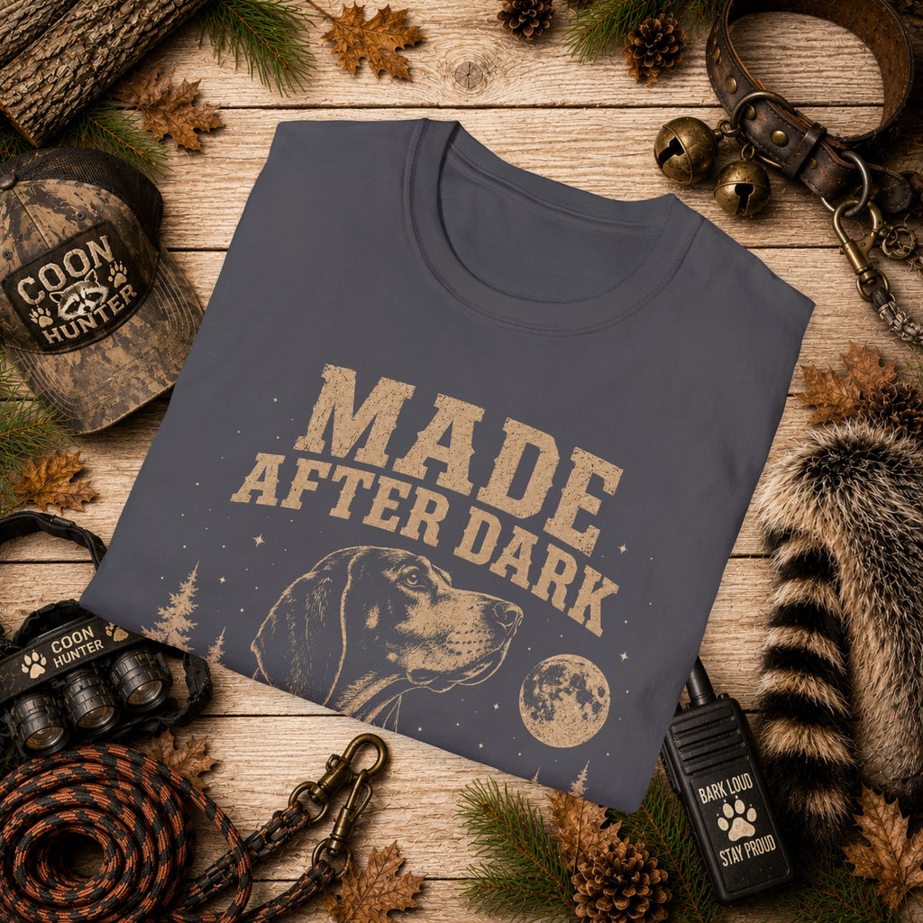Made After Dark Coonhunter T-Shirt | Vintage Night Hunting Coonhound Tee | Wild Wonderful Wear