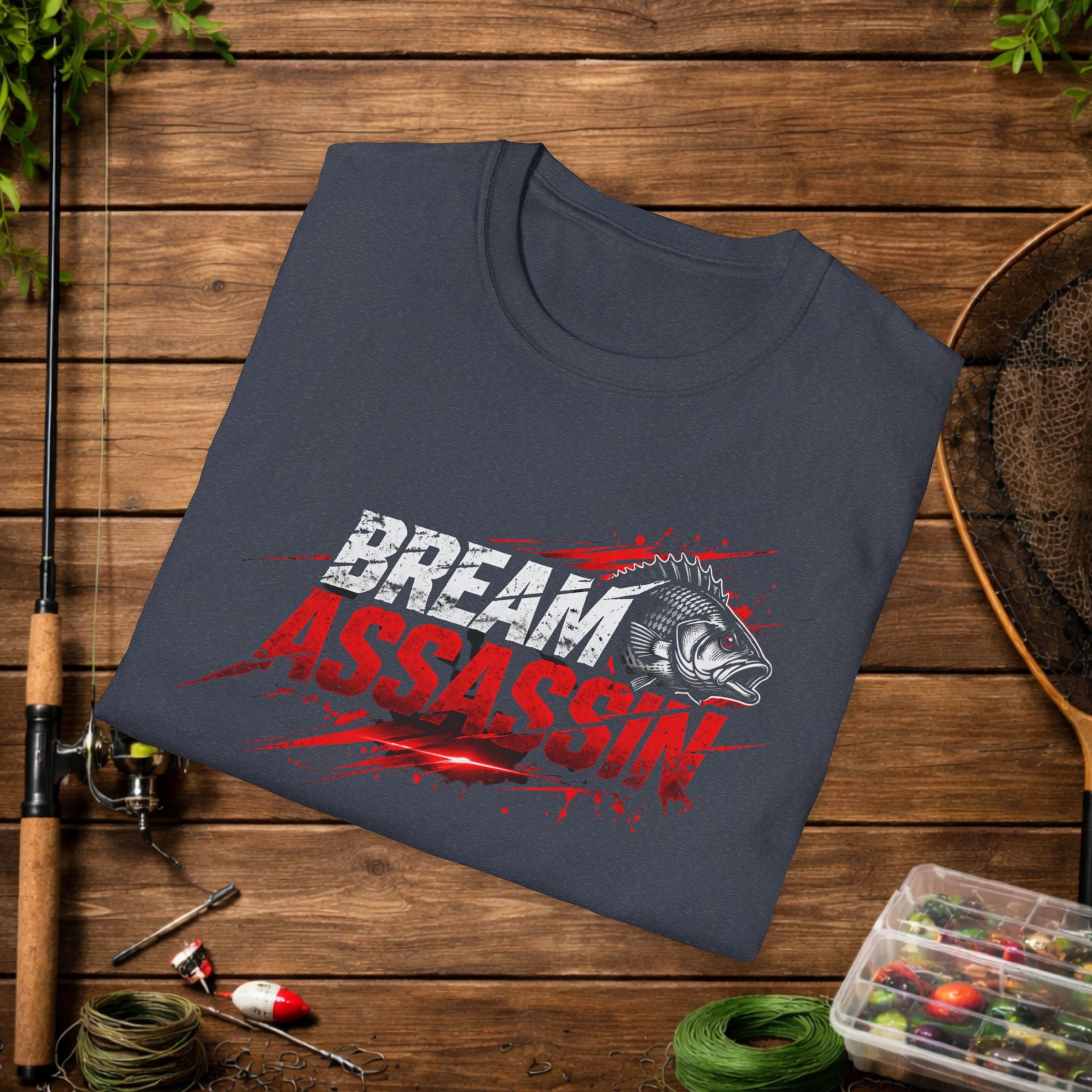 Bream Assassin Fishing Shirt – Funny Bream Angler Tee – Panfish Fishing Apparel – Bluegill & Shellcracker Fisherman Gift