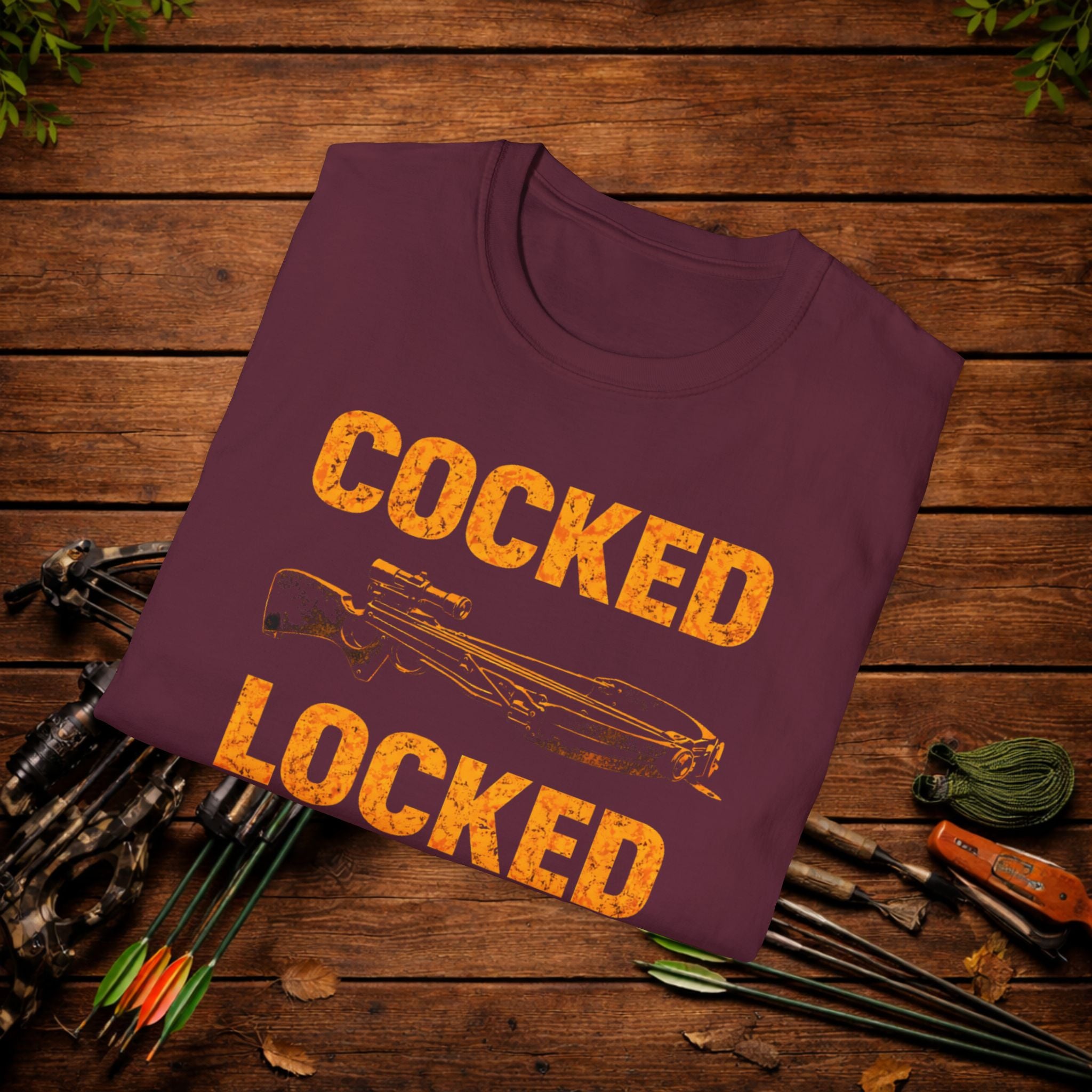 Cocked Locked Ready Crossbow Hunting Shirt – Deer Hunter Tee – Bowhunter Apparel – Hunting Season Shirt
