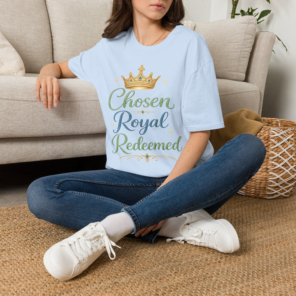 Chosen Royal Redeemed T-Shirt | Christian Faith Crown Tee