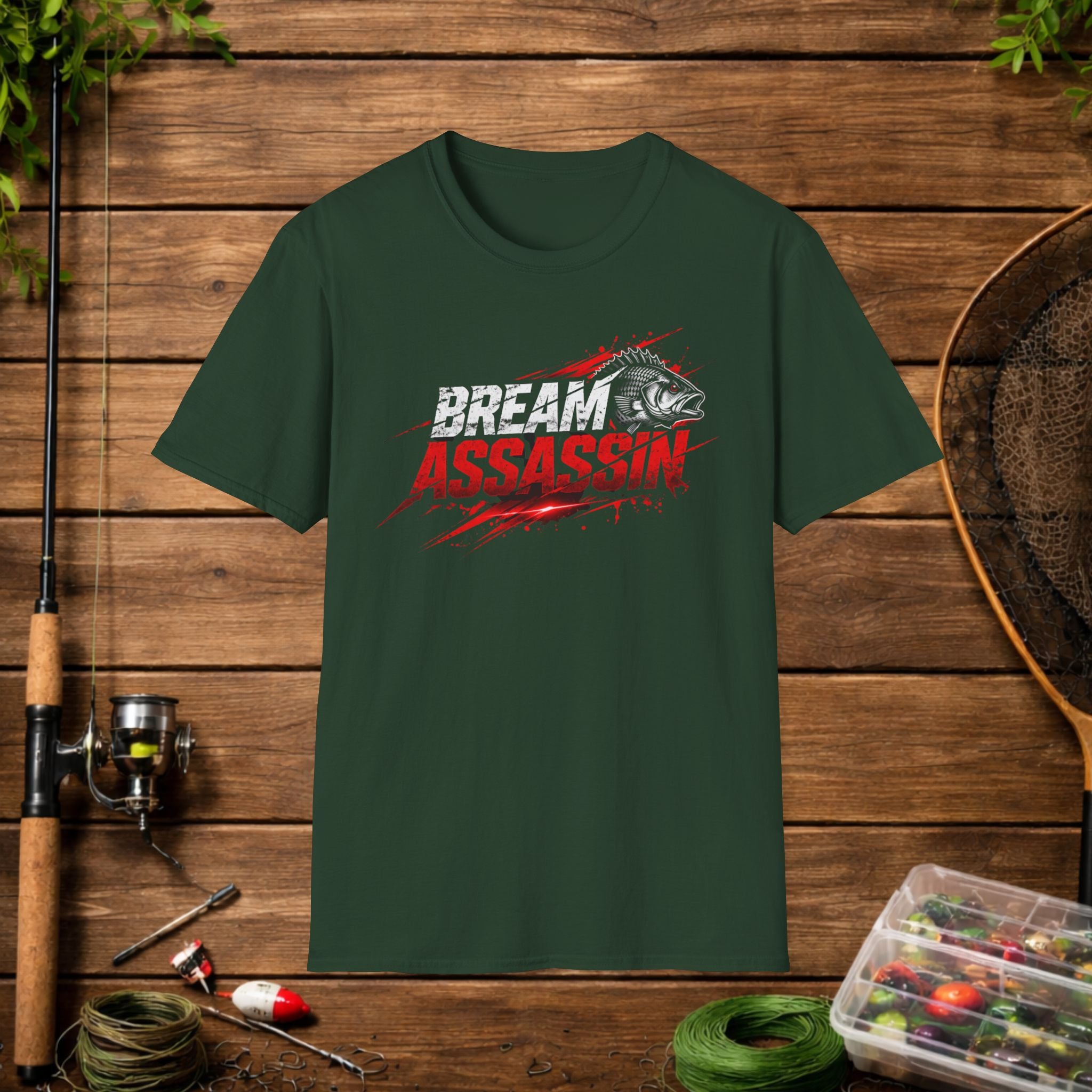 Bream Assassin Fishing Shirt – Funny Bream Angler Tee – Panfish Fishing Apparel – Bluegill & Shellcracker Fisherman Gift