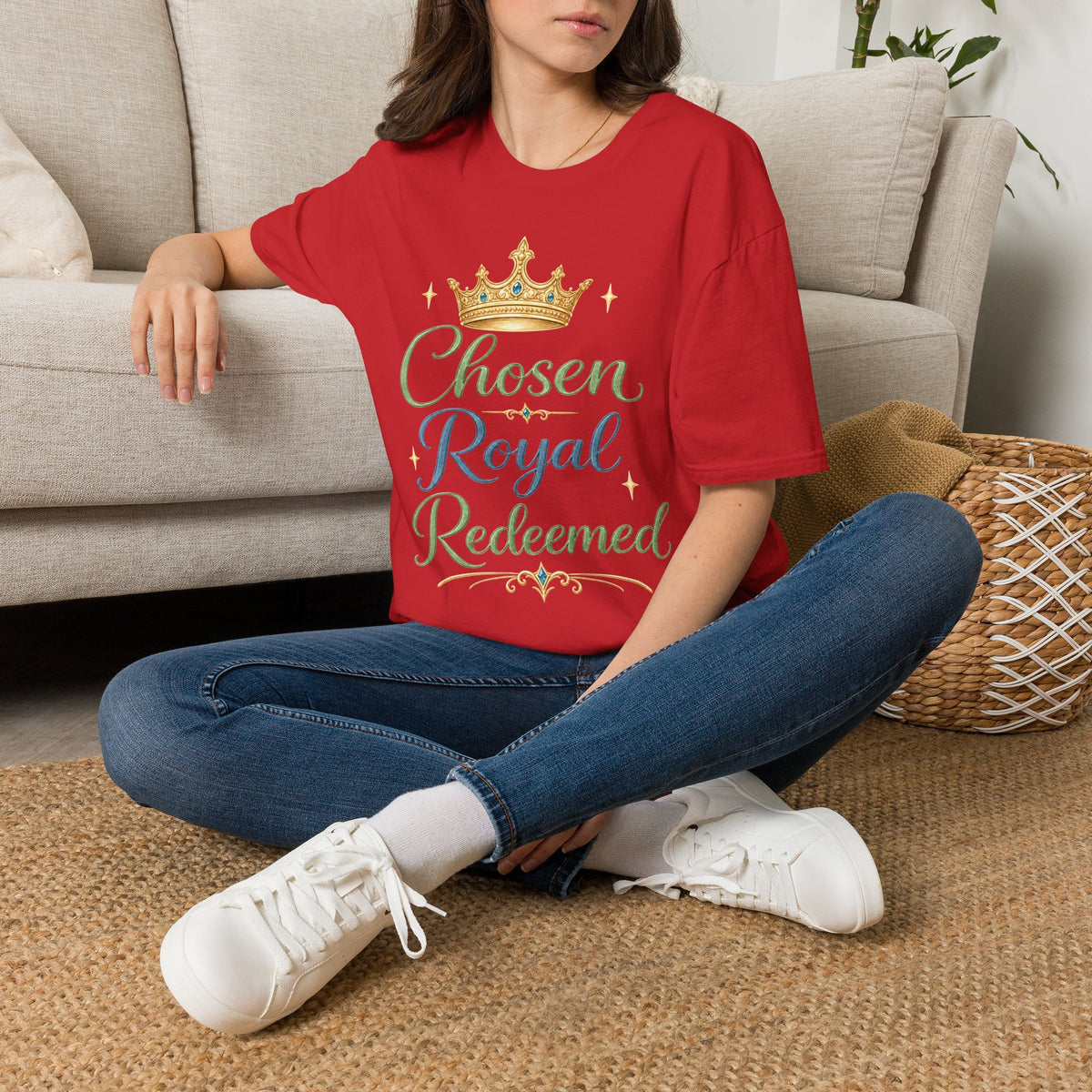 Chosen Royal Redeemed T-Shirt | Christian Faith Crown Tee