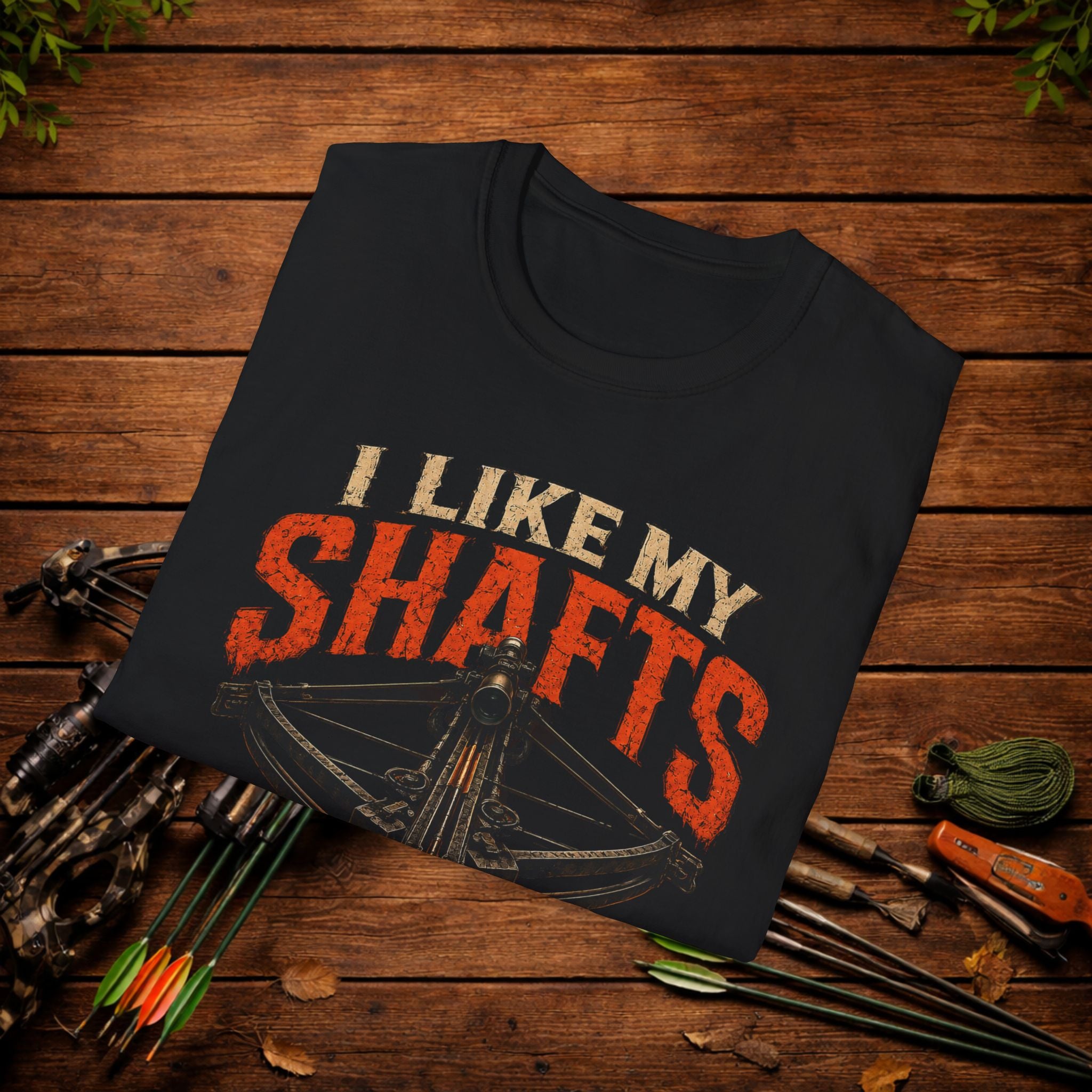Graphic T-Shirt — "I Like My Shafts Wet" Crossbow Hunting Tee