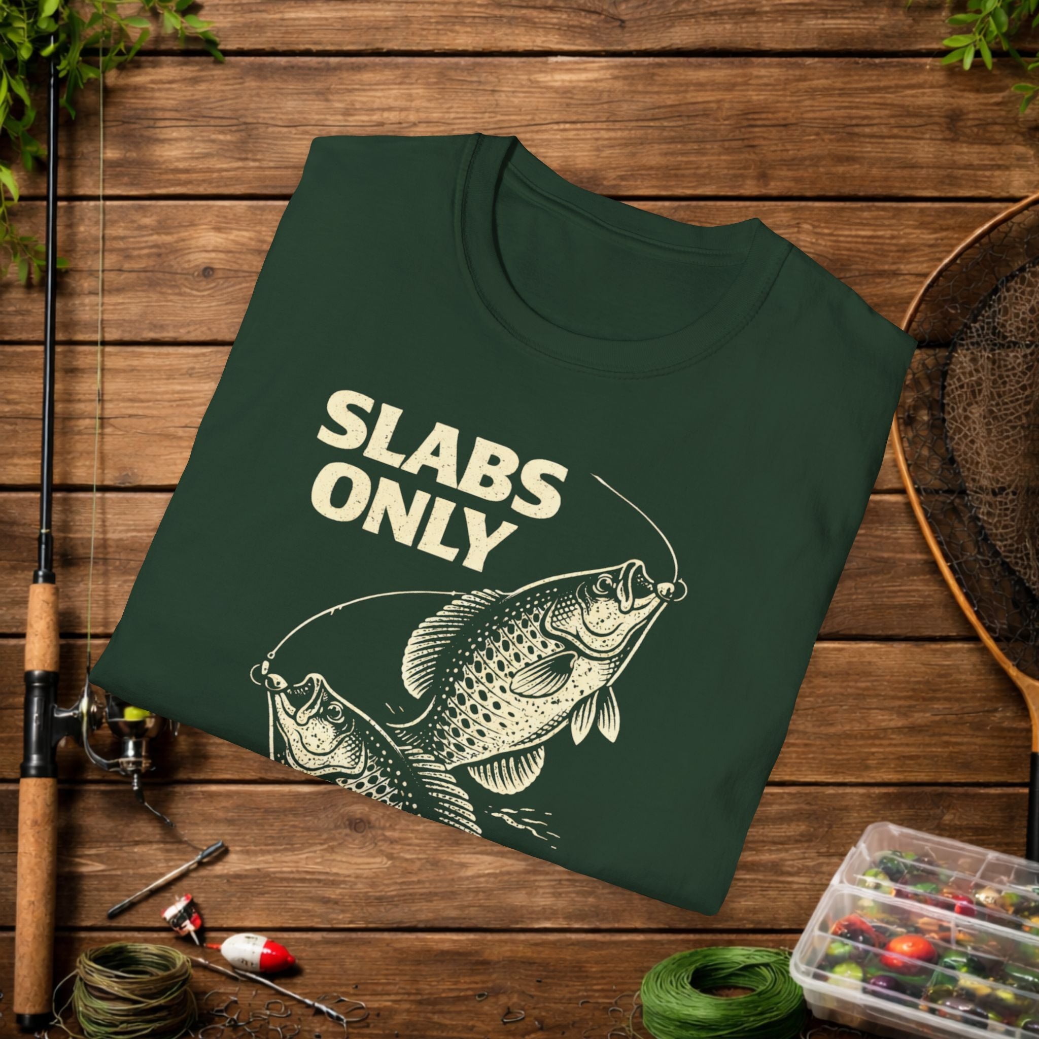 Slabs Only Crappie Fishing Shirt – Crappie Life Tee – No Dinks Funny Fishing Shirt – Crappie Angler Gift