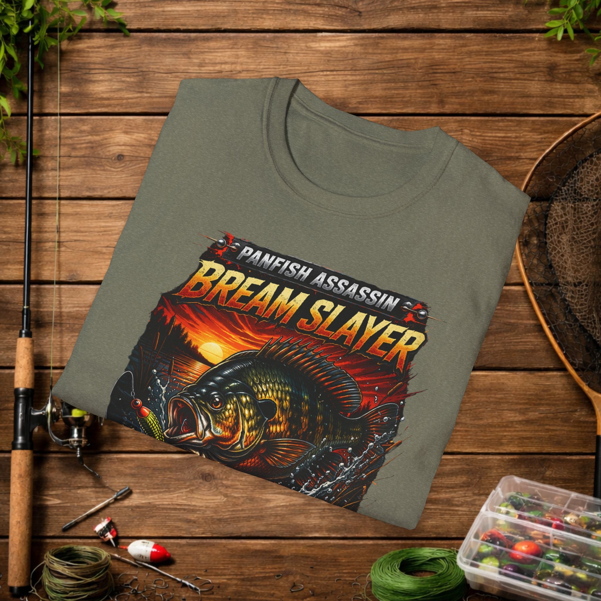 Bream Slayer Fishing Shirt – Panfish Assassin Tee – Funny Bream Fishing Shirt – Bluegill Angler Gift