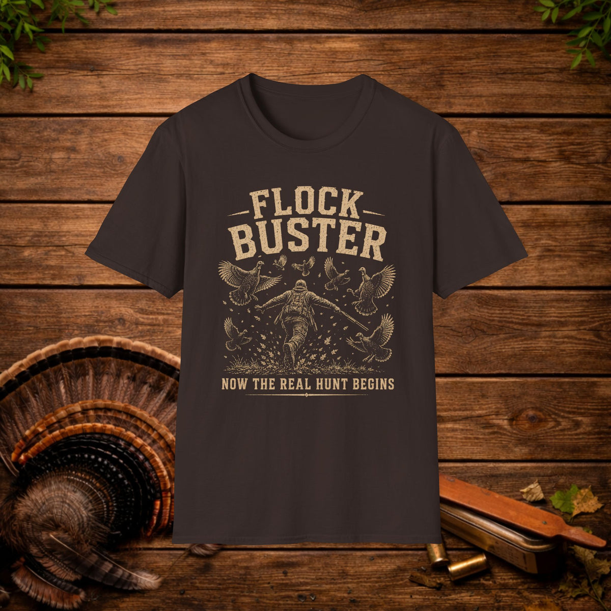 Flock Buster Hunting T-Shirt | Fall Turkey Season Tee | Wild Wonderful Wear