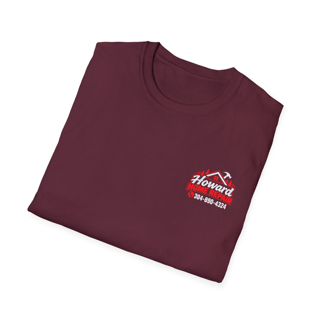 Home Repair T-Shirt — Howard Home Repair Crew Tee with Phone Number