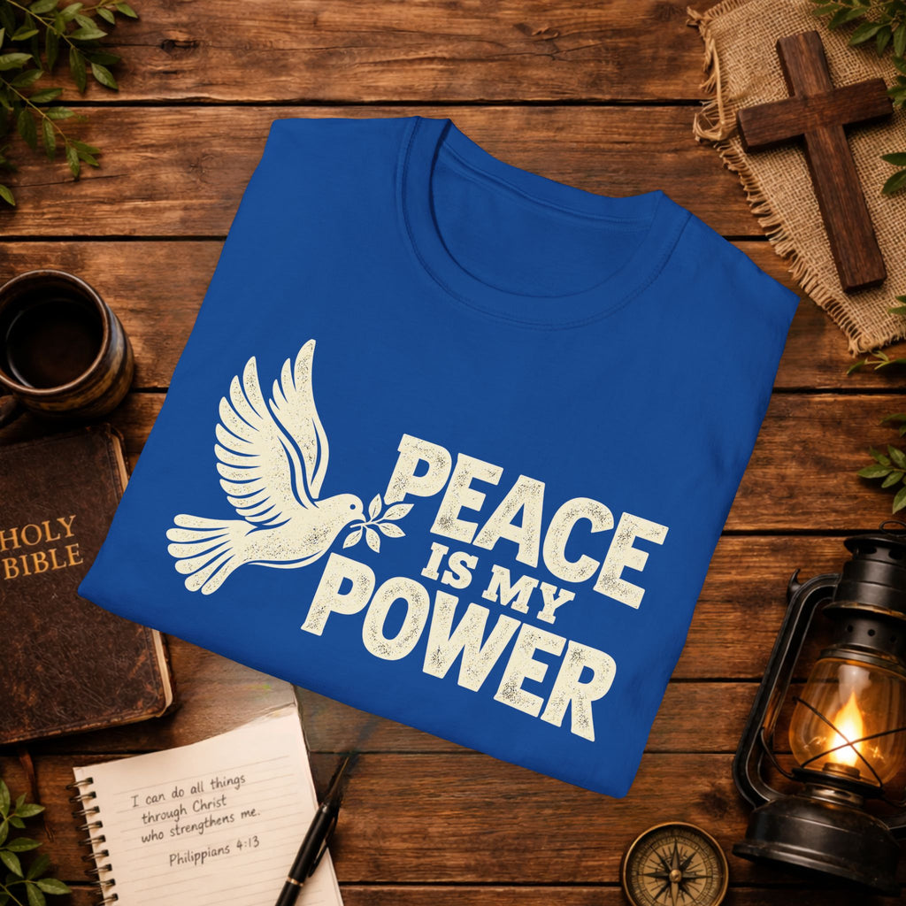 Peace Is My Power T-Shirt — Christian Dove Faith Tee
