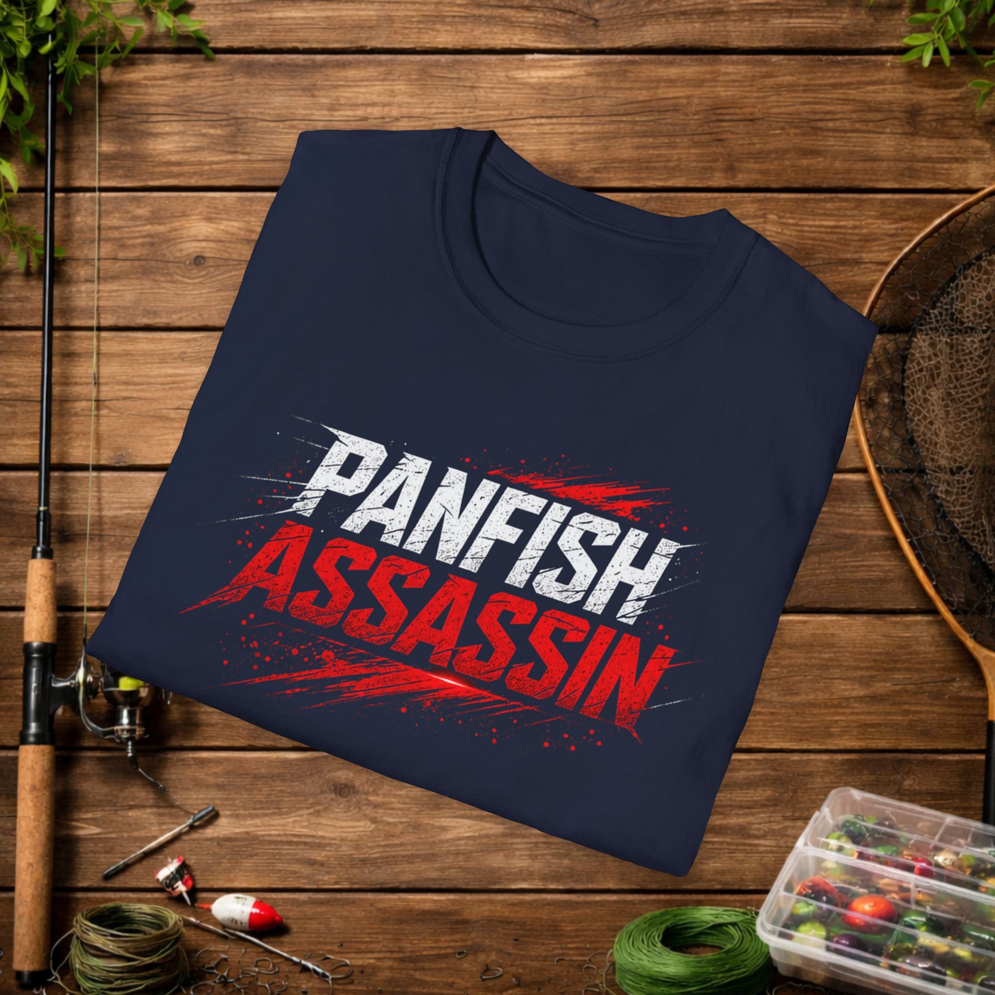 Panfish Assassin Fishing Shirt – Funny Panfish Angler Tee – Crappie Bluegill Perch Fishing Apparel – Fisherman Gift