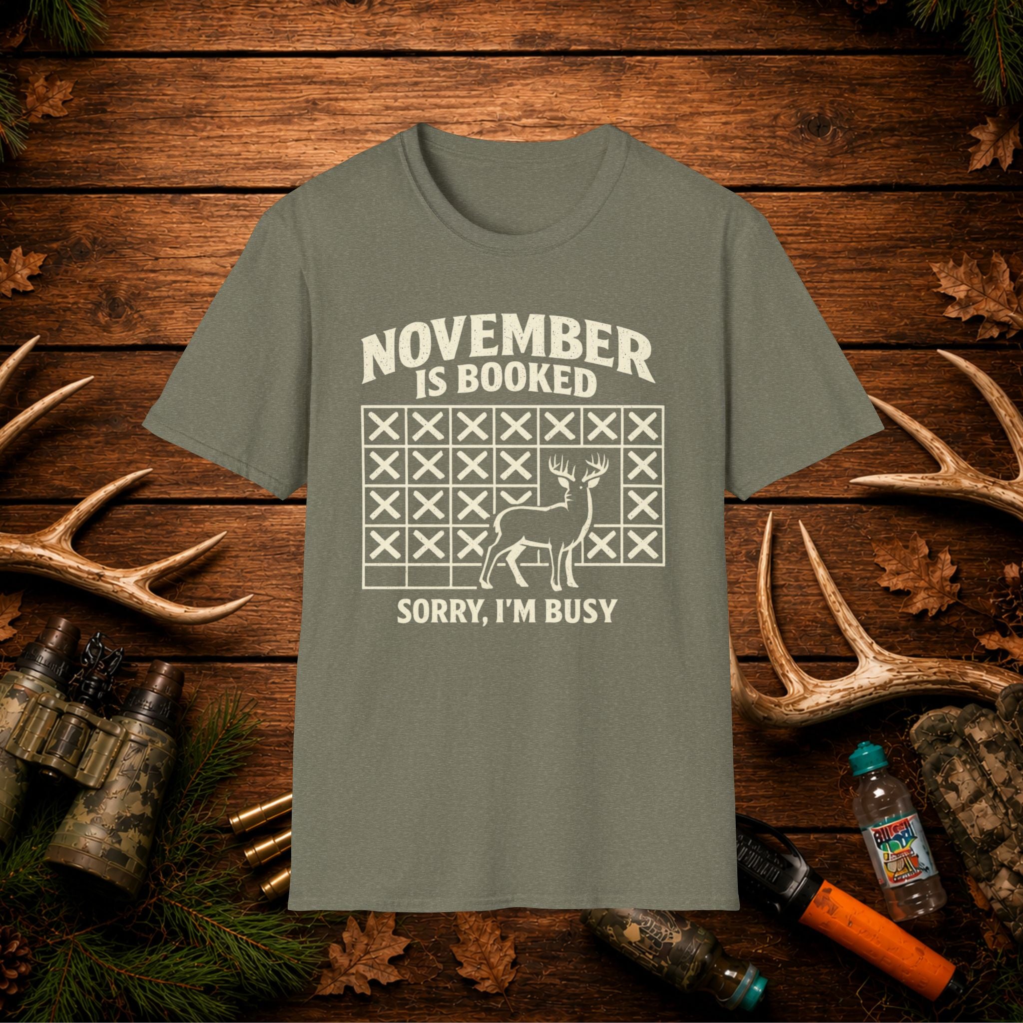 November Is Booked T-Shirt — Deer Hunting Season Graphic Tee