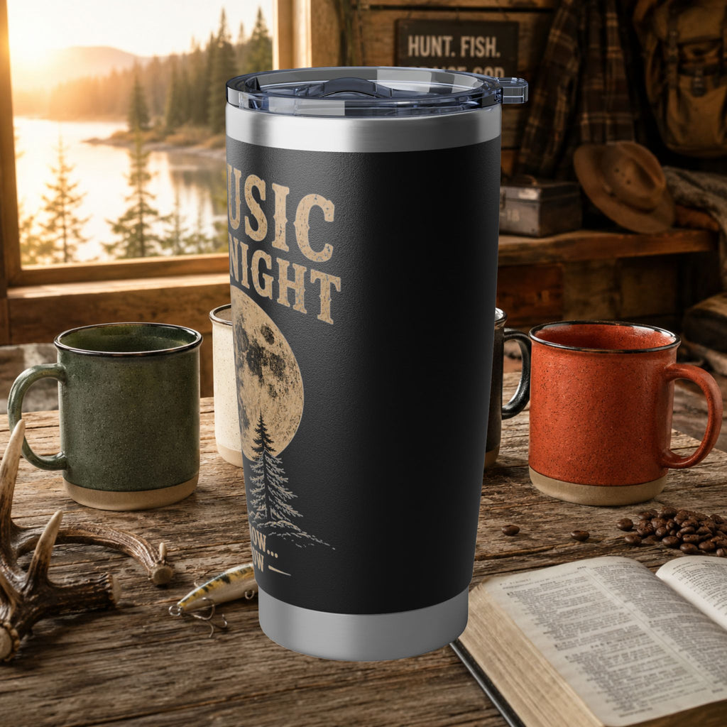 Coon Dog 20oz Tumbler — "The Music of the Night" Howling Hound Travel Mug