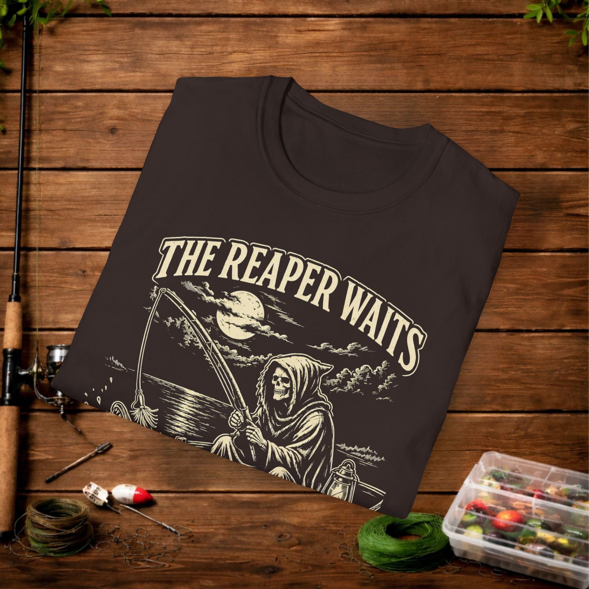 T-Shirt — "The Reaper Waits" Vintage Grim Reaper Graphic