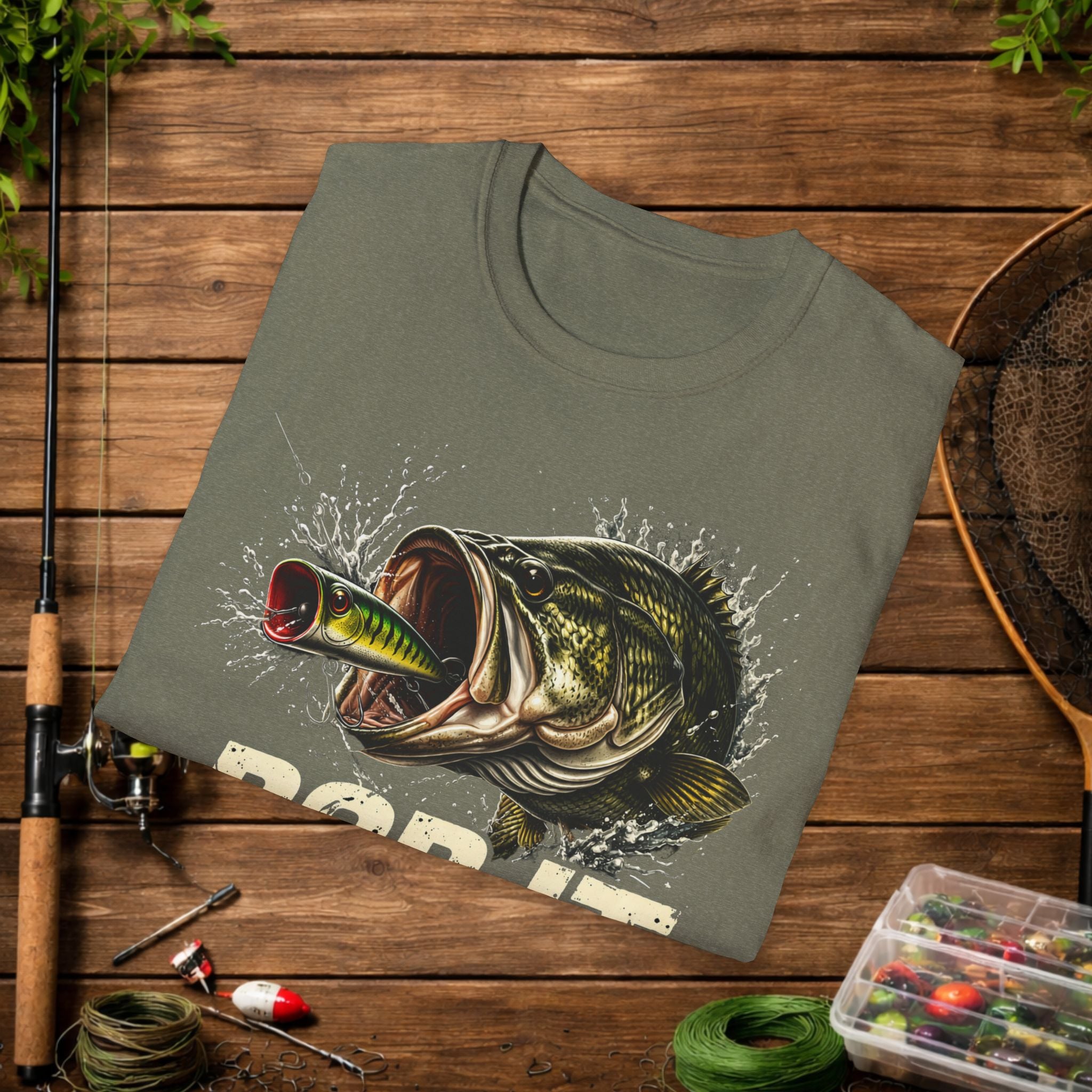Pop It Bass Fishing Shirt – Topwater Popper Fishing Tee – Bass Strike Fishing Shirt – Topwater Angler Shirt