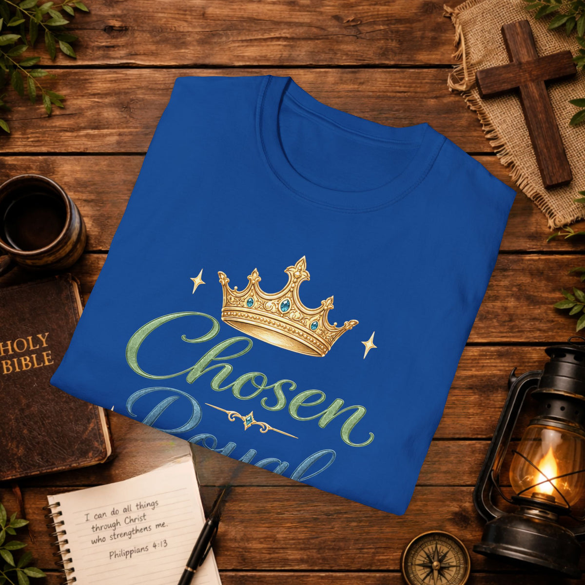 Chosen Royal Redeemed T-Shirt | Christian Faith Crown Tee