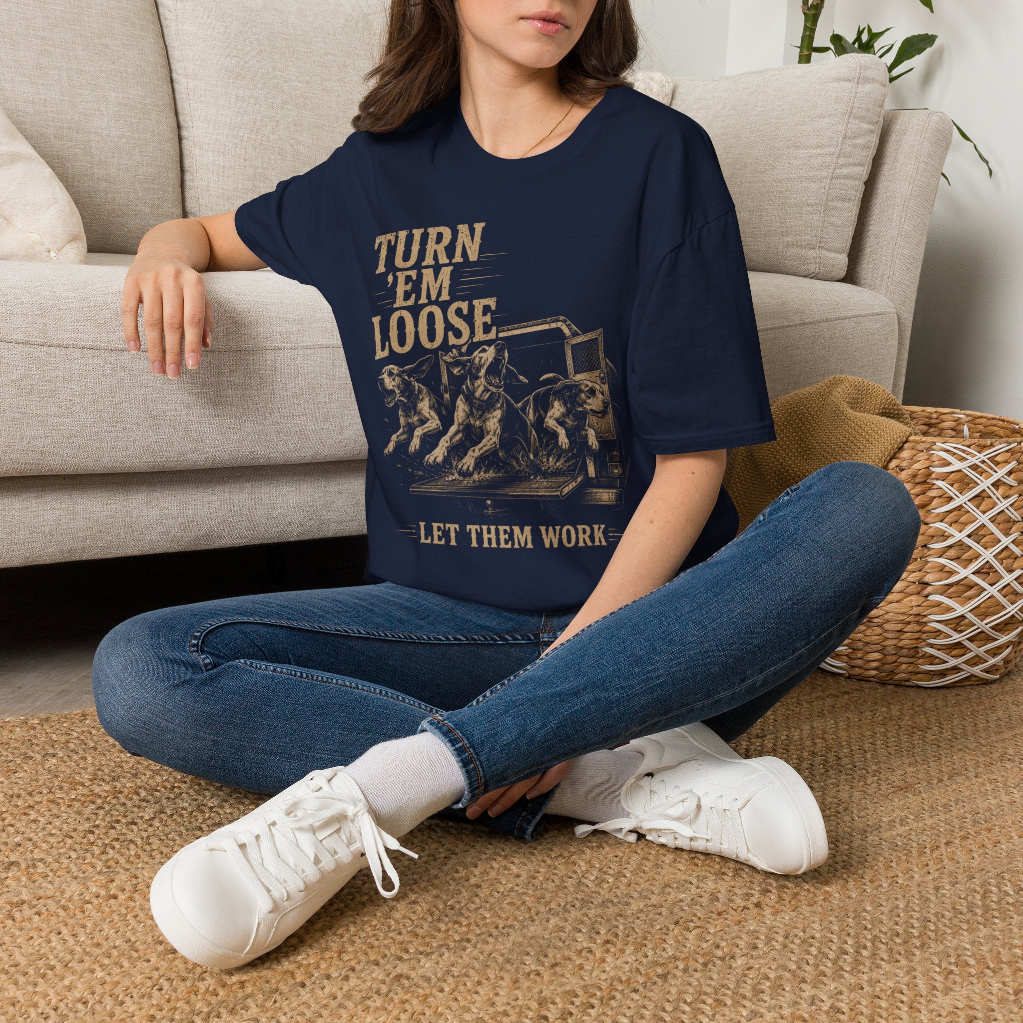 Turn 'Em Loose Coon Hunting T-Shirt | Working Dog Houndsman Tee | Wild Wonderful Wear