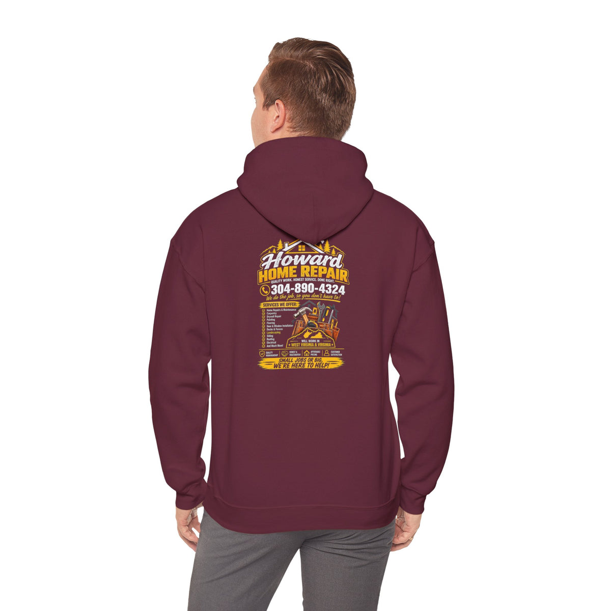 Home Repair Hoodie – Construction Crew Sweatshirt with Tool Graphic