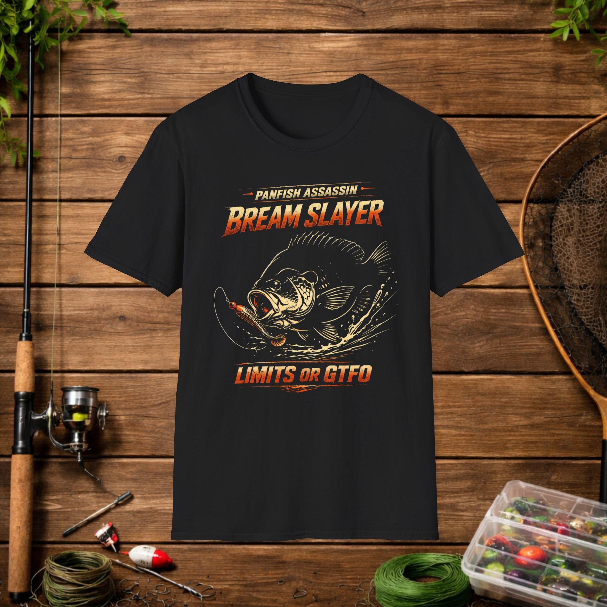 Bream Slayer Shirt – Panfish Assassin Fishing Tee – Crappie & Bluegill Angler Shirt – Limits Or GTFO Funny Fishing Shirt