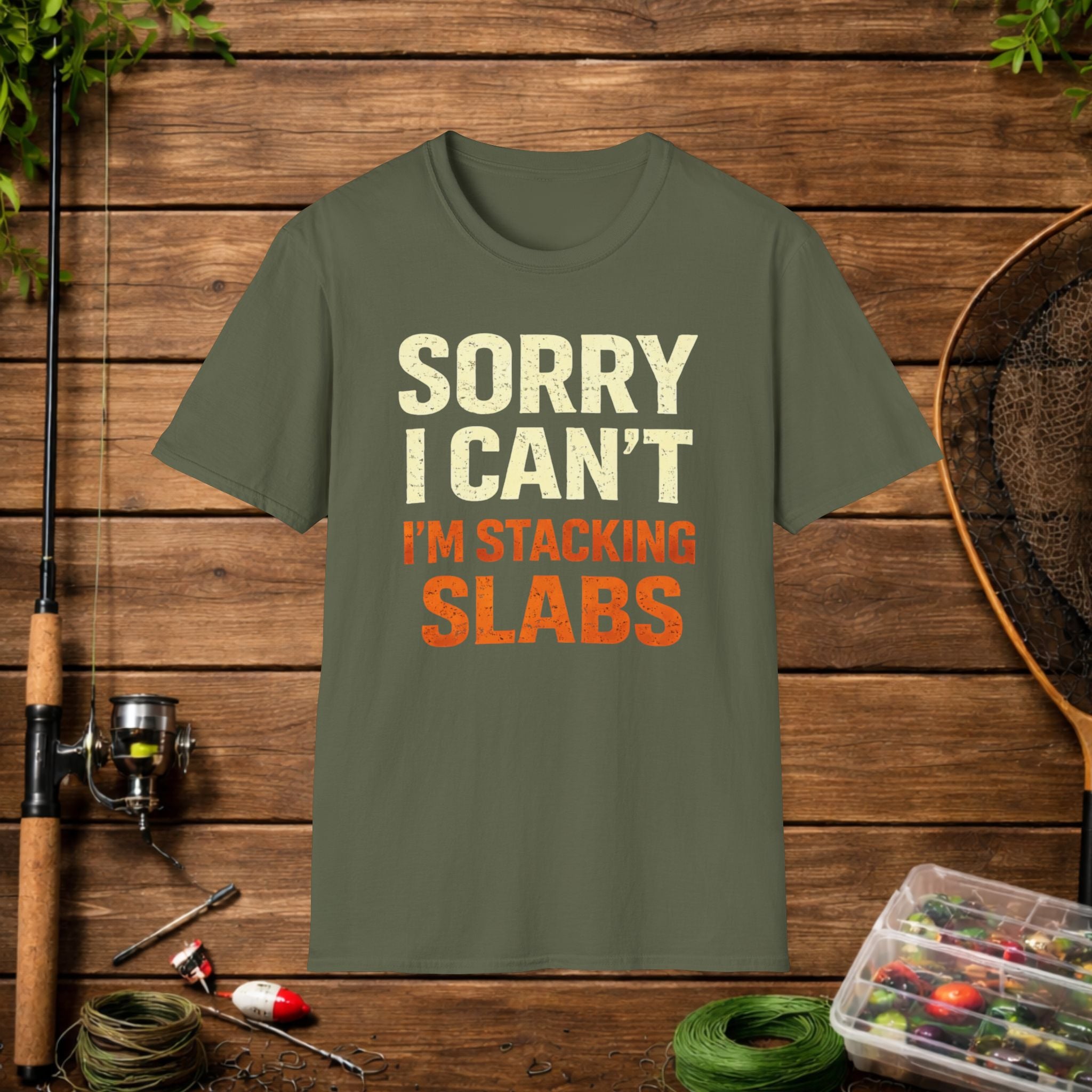 Sorry I Can’t I’m Stacking Slabs Shirt – Funny Crappie Fishing Tee – Bream & Panfish Angler Shirt – Fishing Gift