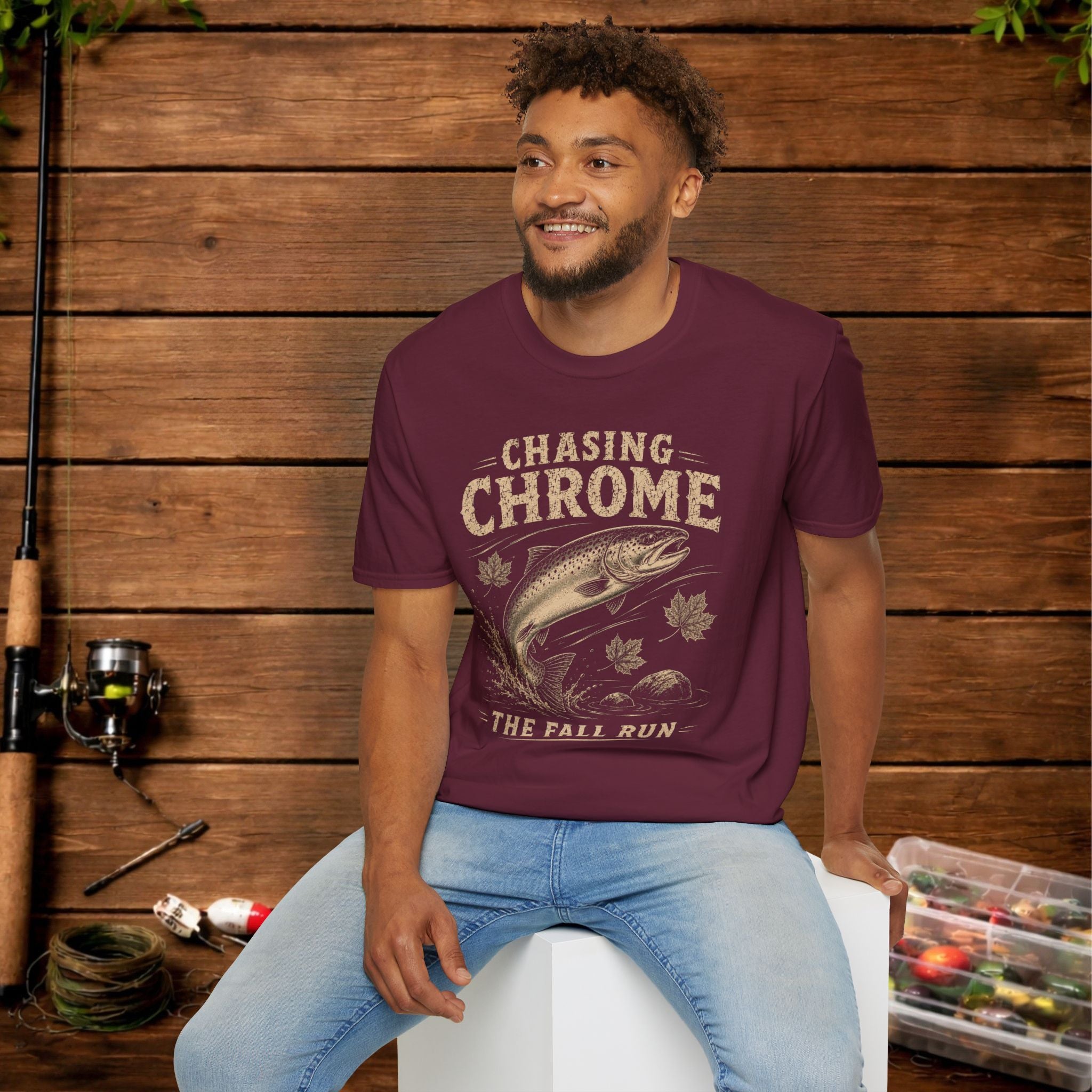 Chasing Chrome Fishing T-Shirt — The Fall Run Trout Tee