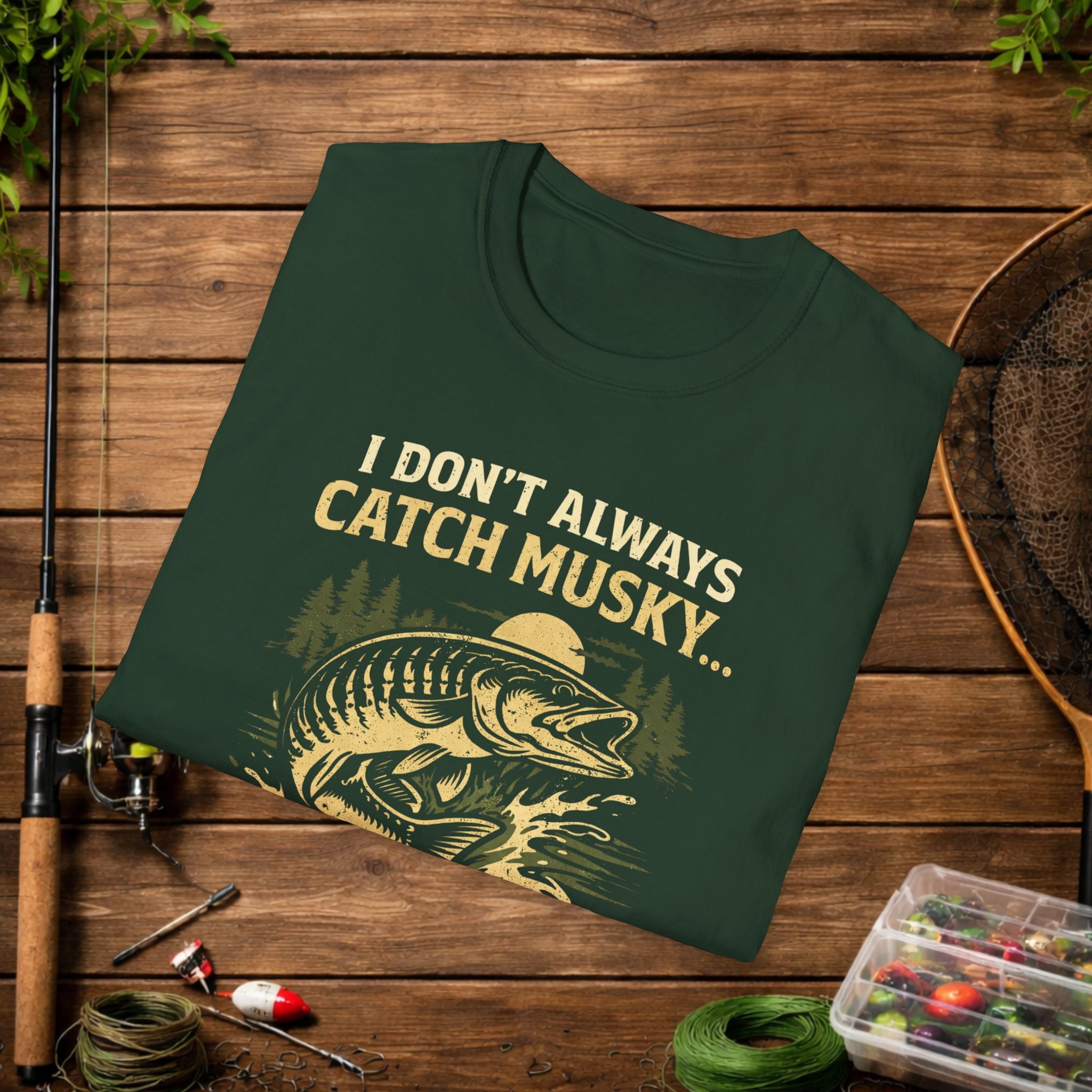 Funny Musky Fishing Shirt – I Don’t Always Catch Musky – Muskie Fisherman Tee – Fishing Humor Shirt – Angler Gift