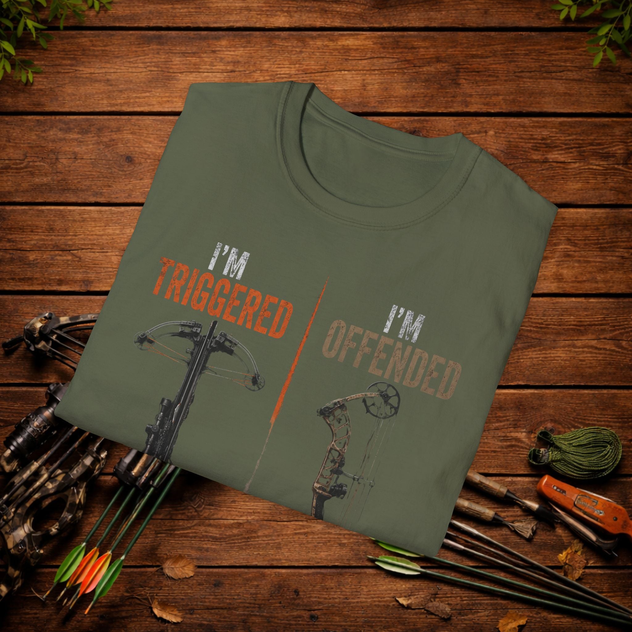 I'm Triggered I'm Offended T-Shirt — Funny Crossbow Archery Shirt