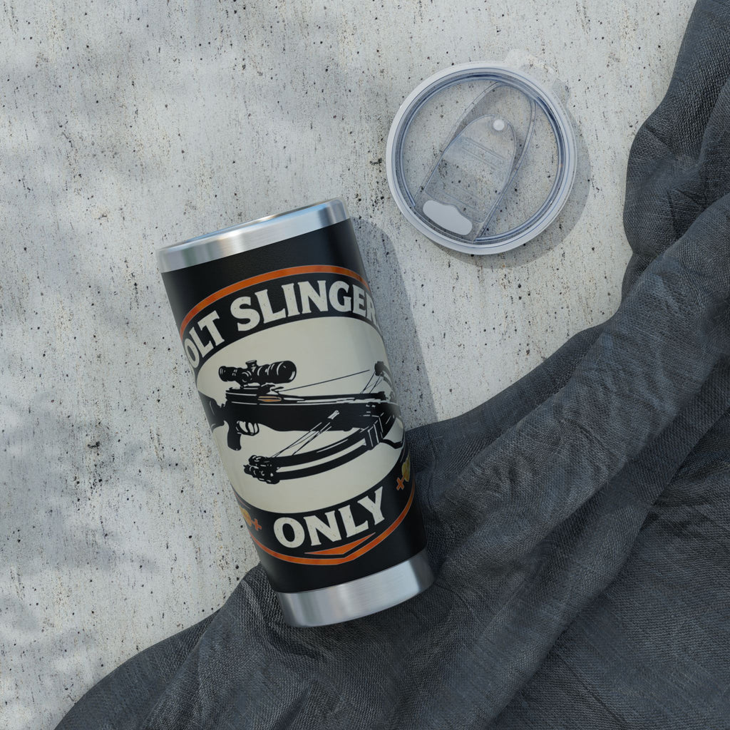 Bolt Slinger Only 20oz Insulated Tumbler – Crossbow Hunting Travel Mug | Gift for Hunters
