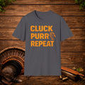 Cluck Purr Repeat Turkey Hunting Shirt – Turkey Calling Tee – Spring Turkey Season Hunter Shirt – Gobbler Hunting Apparel