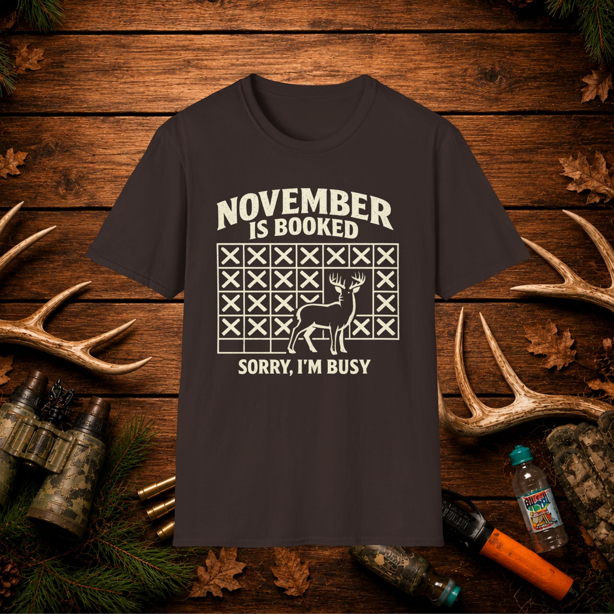 November Is Booked T-Shirt — Deer Hunting Season Graphic Tee