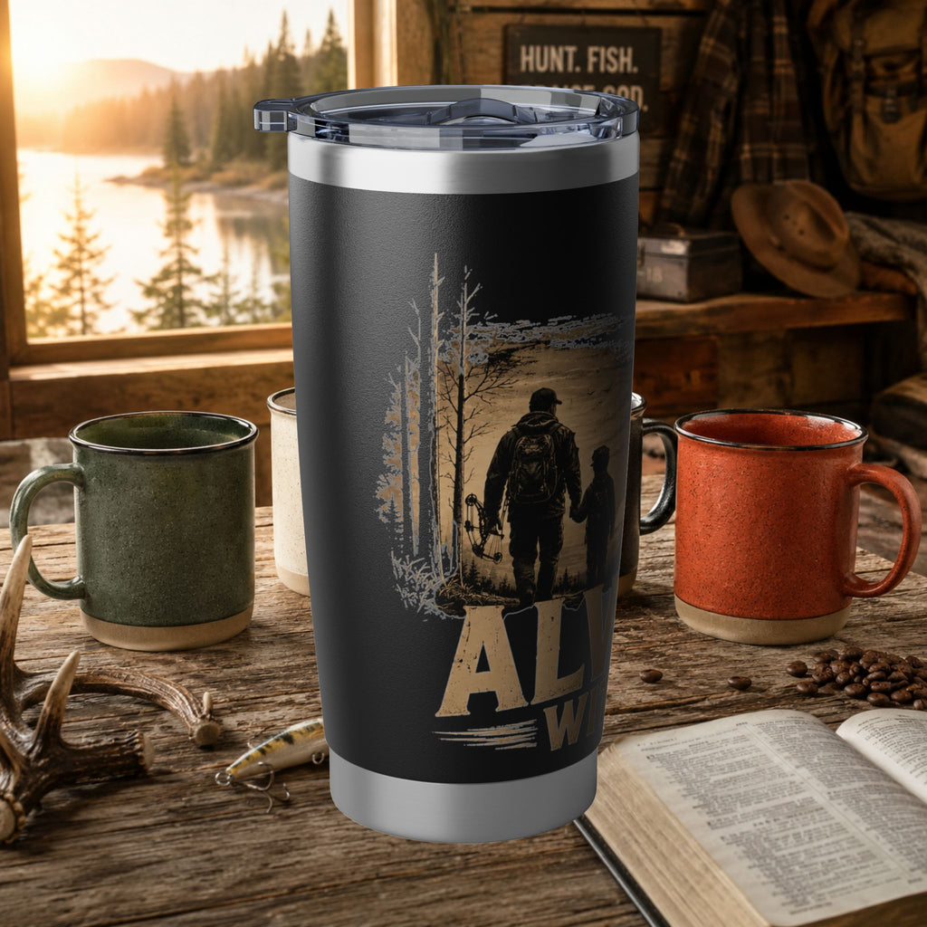Always With Me 20oz Insulated Tumbler – Outdoor Adventure Travel Cup