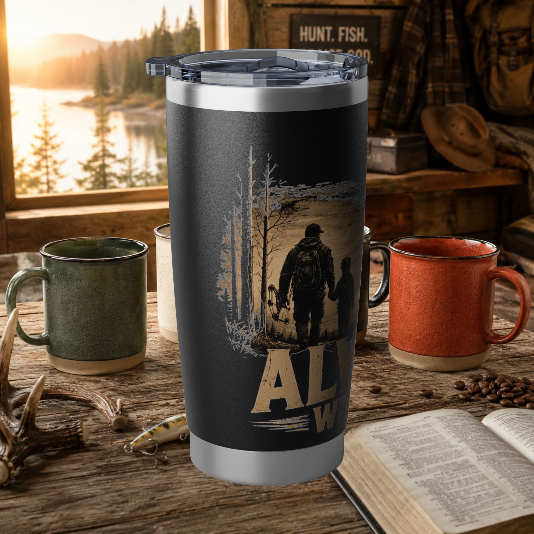 Always With Me 20oz Insulated Tumbler – Outdoor Adventure Travel Cup