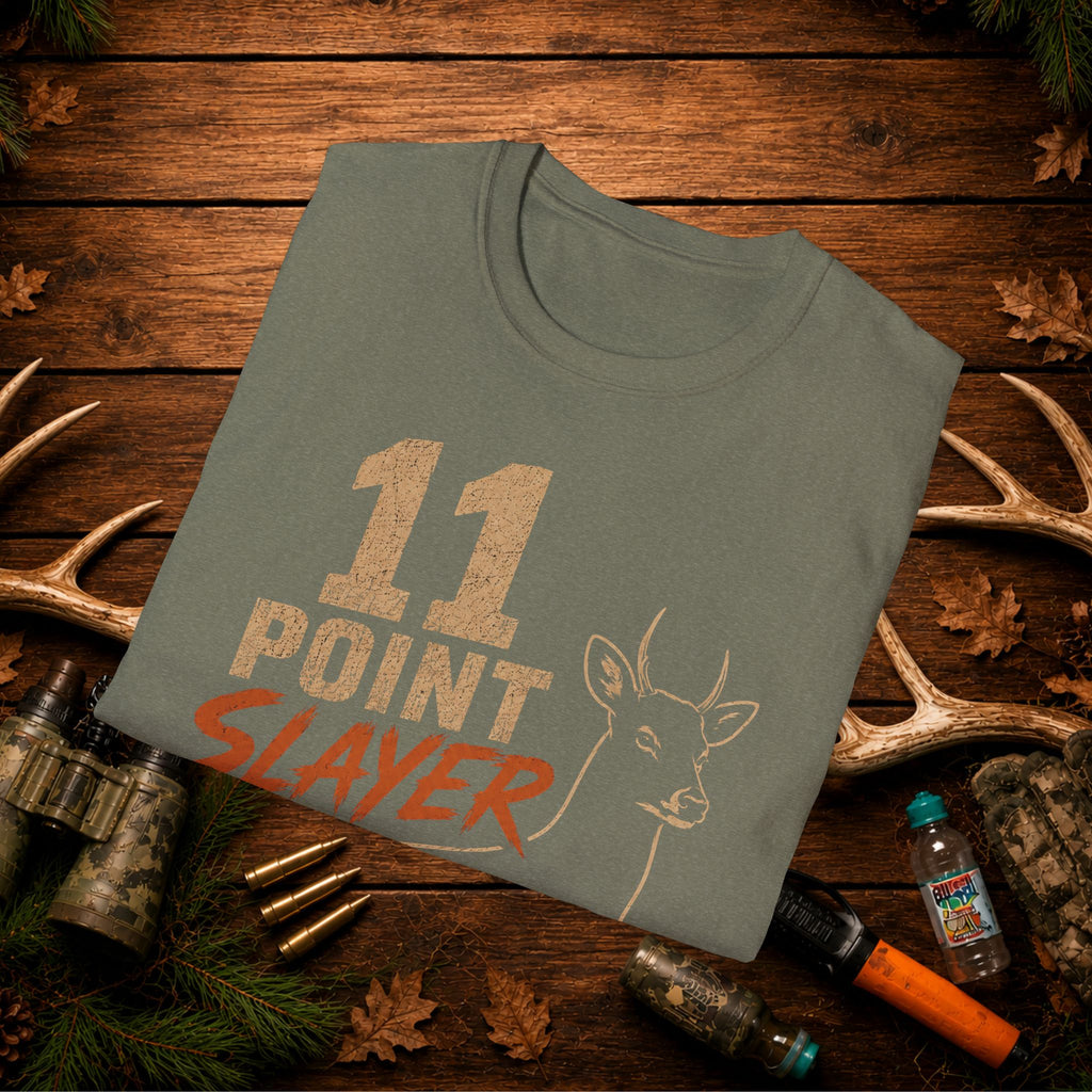 11 Point Slayer Deer T-Shirt — Hunting Buck Hunter Graphic Tee