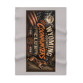 Wyoming Coonhunters Club Soft Fleece Baby Blanket — Vintage Moonlight Hunting Design