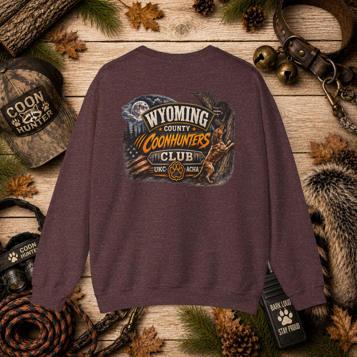 Wyoming Coonhunters Club Crewneck Sweatshirt