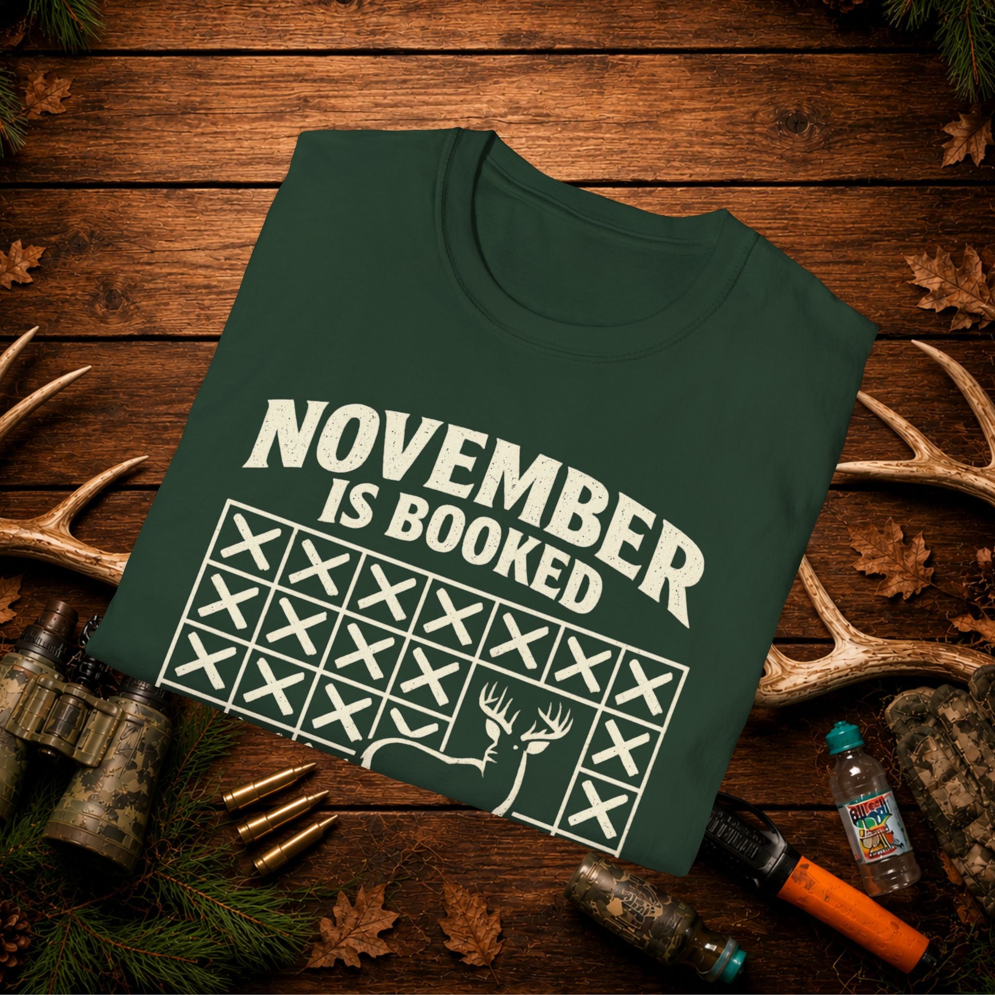 November Is Booked T-Shirt — Deer Hunting Season Graphic Tee