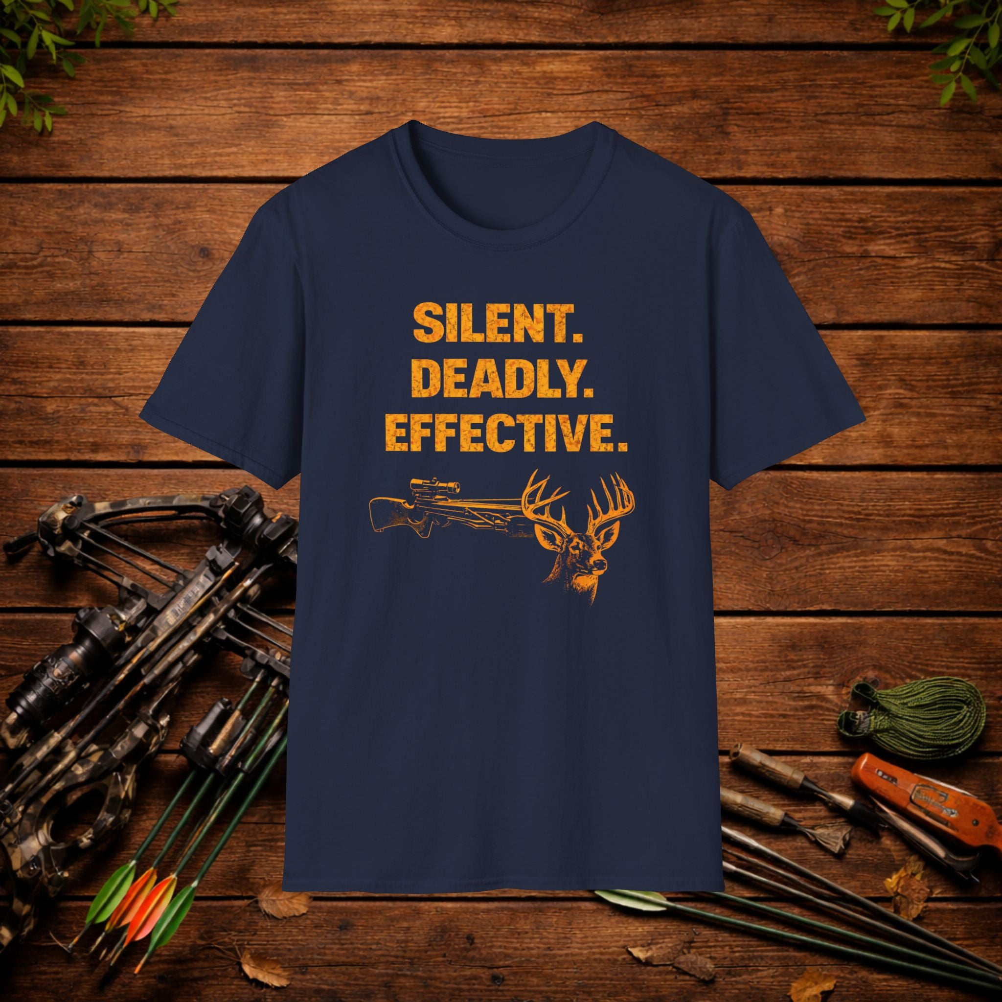 Silent Deadly Effective Crossbow Hunting Shirt – Deer Hunter Tee – Bowhunter Apparel – Archery Season Shirt