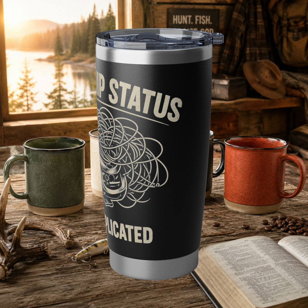 Fishing Knot Tumbler – 'Relationship Status: It's Complicated' 20oz Insulated Travel Cup