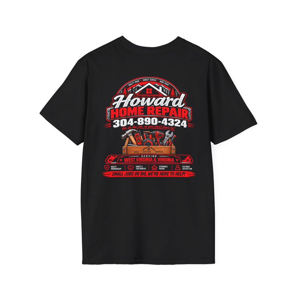Howard Home Repair T-Shirt — Logo & Contact Workwear