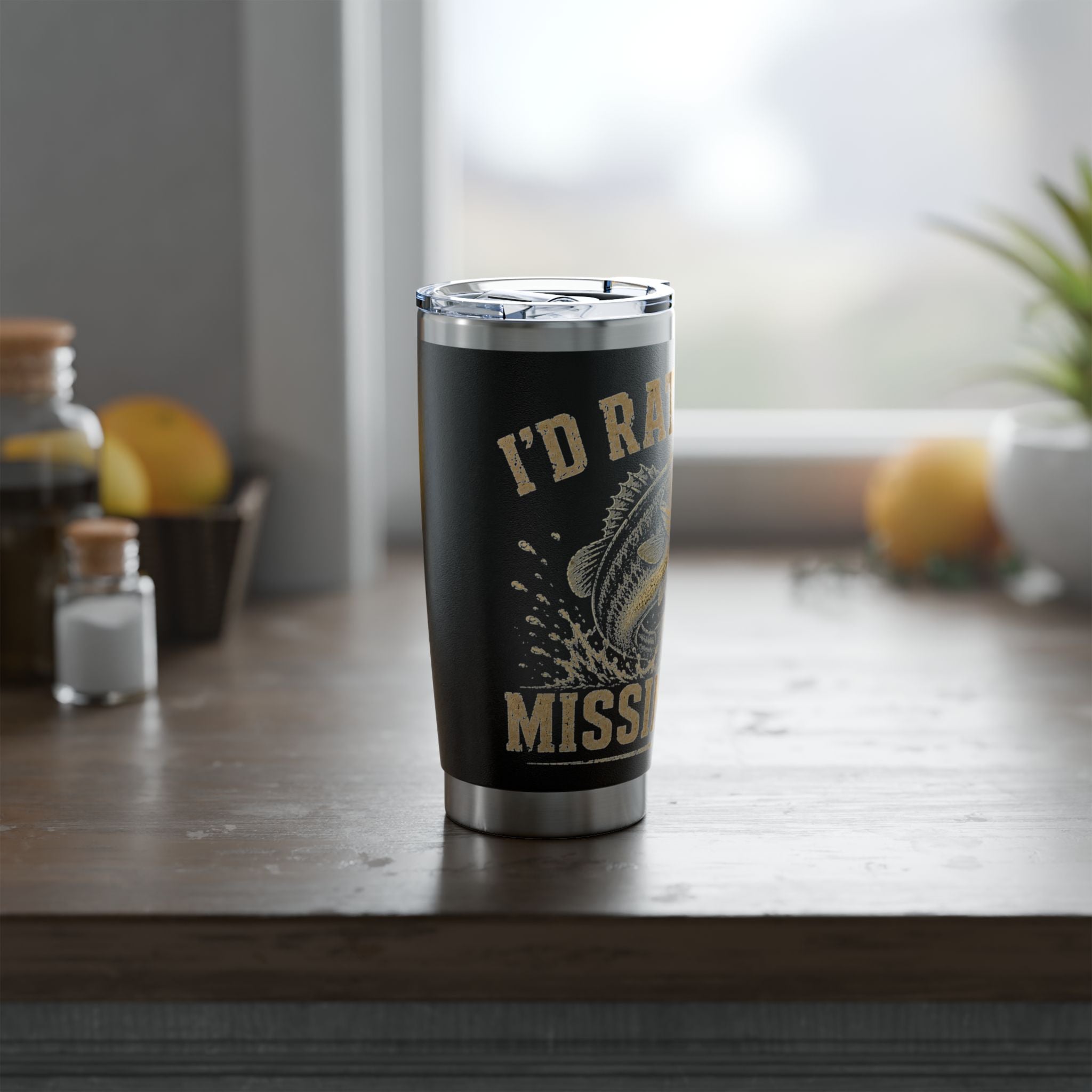Rather Be Missing Fish 20oz Tumbler - Insulated Fishing Travel Mug