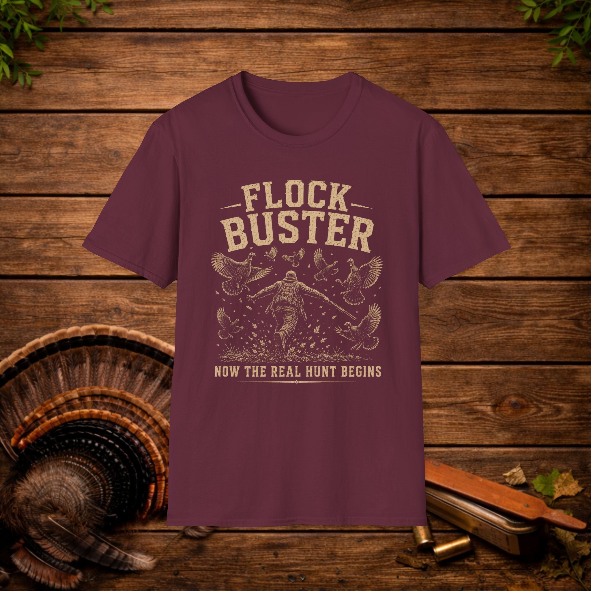 Flock Buster Hunting T-Shirt | Fall Turkey Season Tee | Wild Wonderful Wear