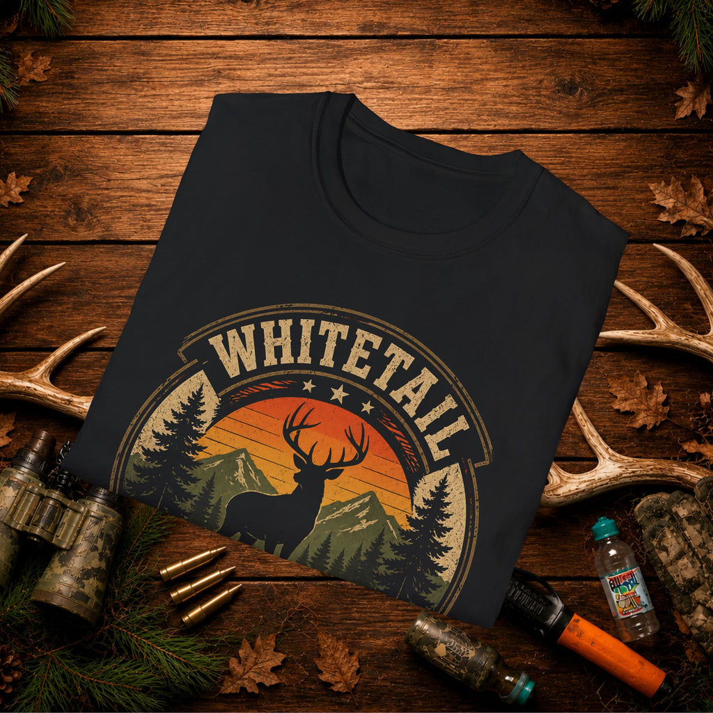 Whitetail Season Deer Hunting Shirt | Vintage Buck Hunter Tee | Retro Outdoor Graphic T-Shirt