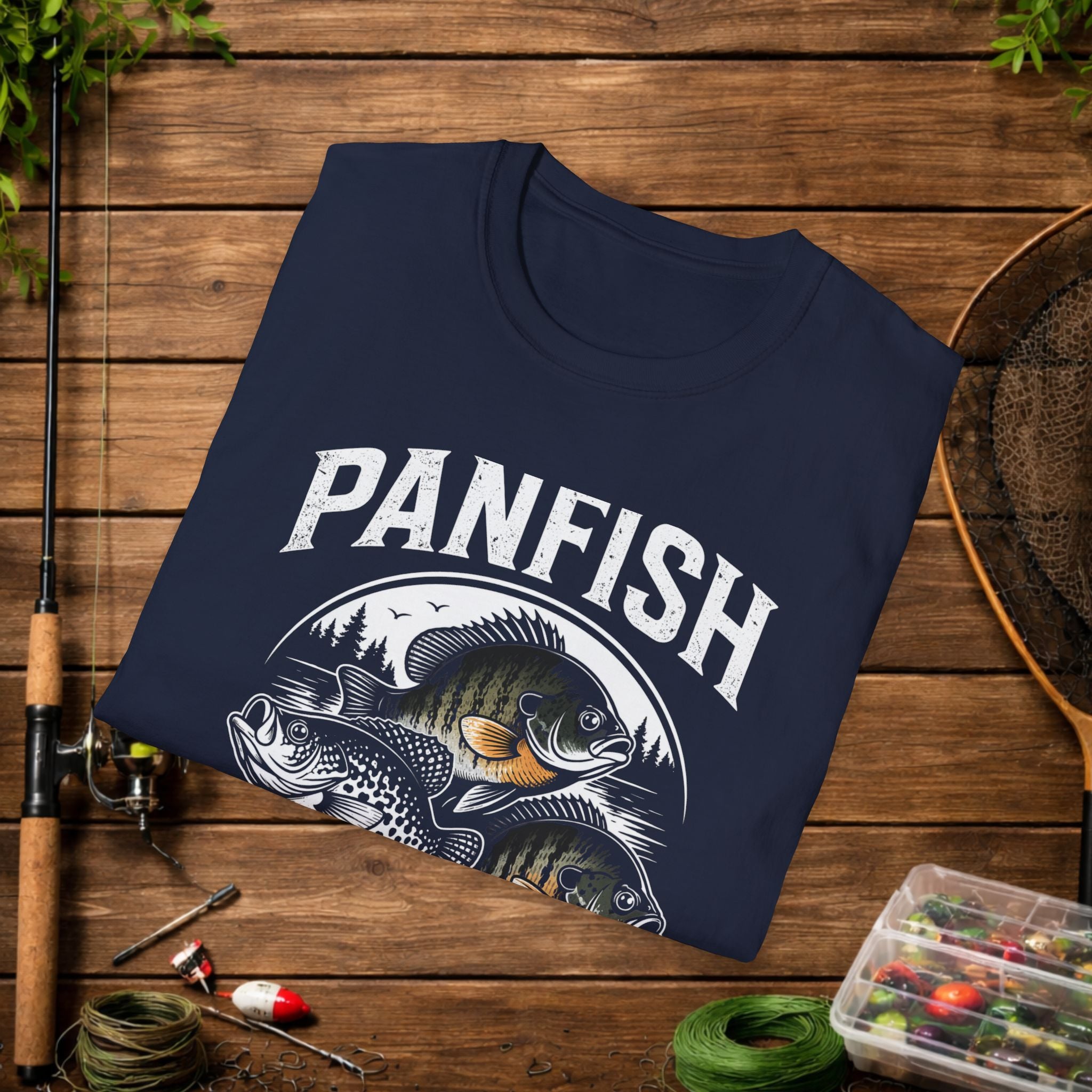 Panfish Addict Fishing T-Shirt – Bluegill Crappie Sunfish Angler Tee