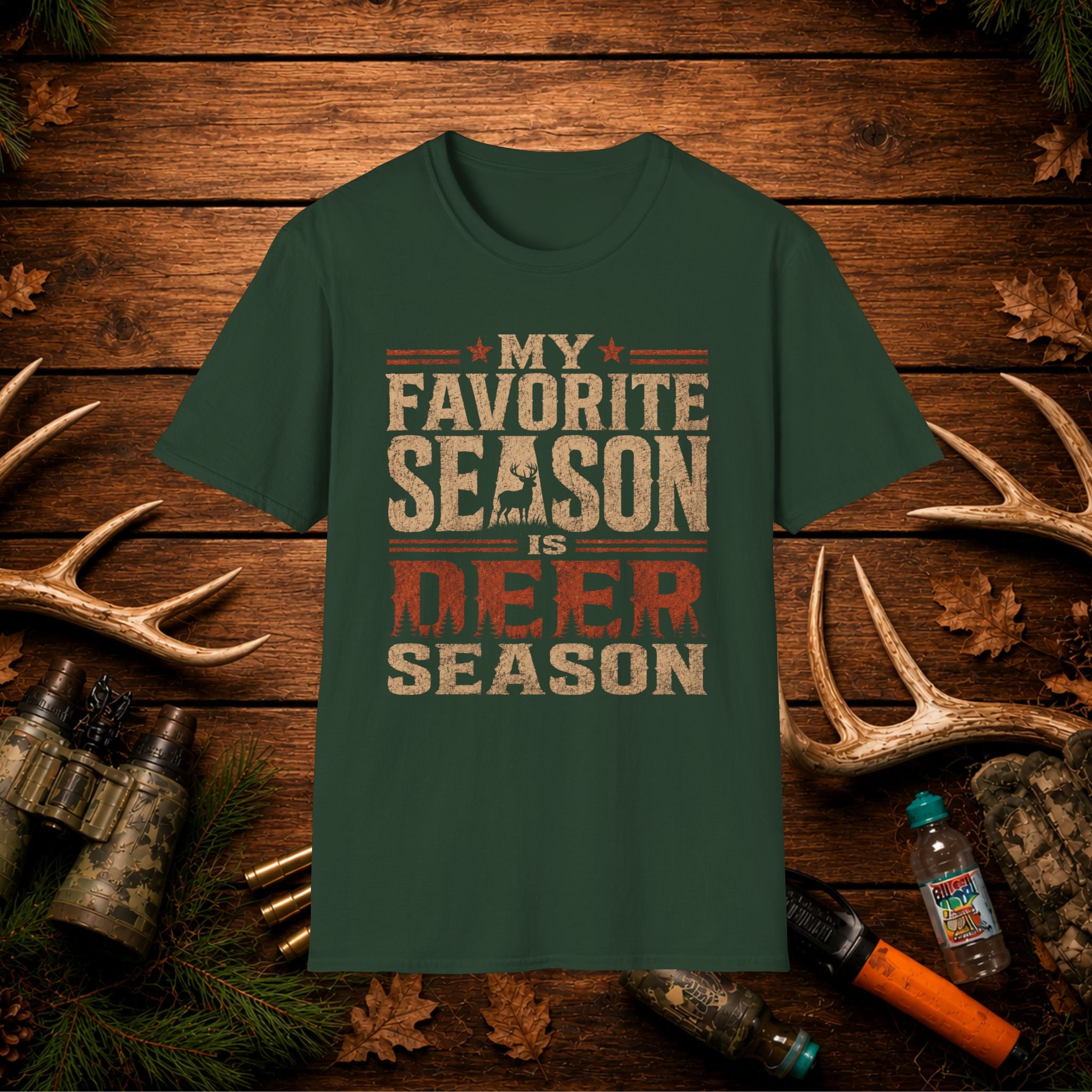 Deer Season T‑Shirt — "My Favorite Season Is Deer Season" Rustic Hunting Tee