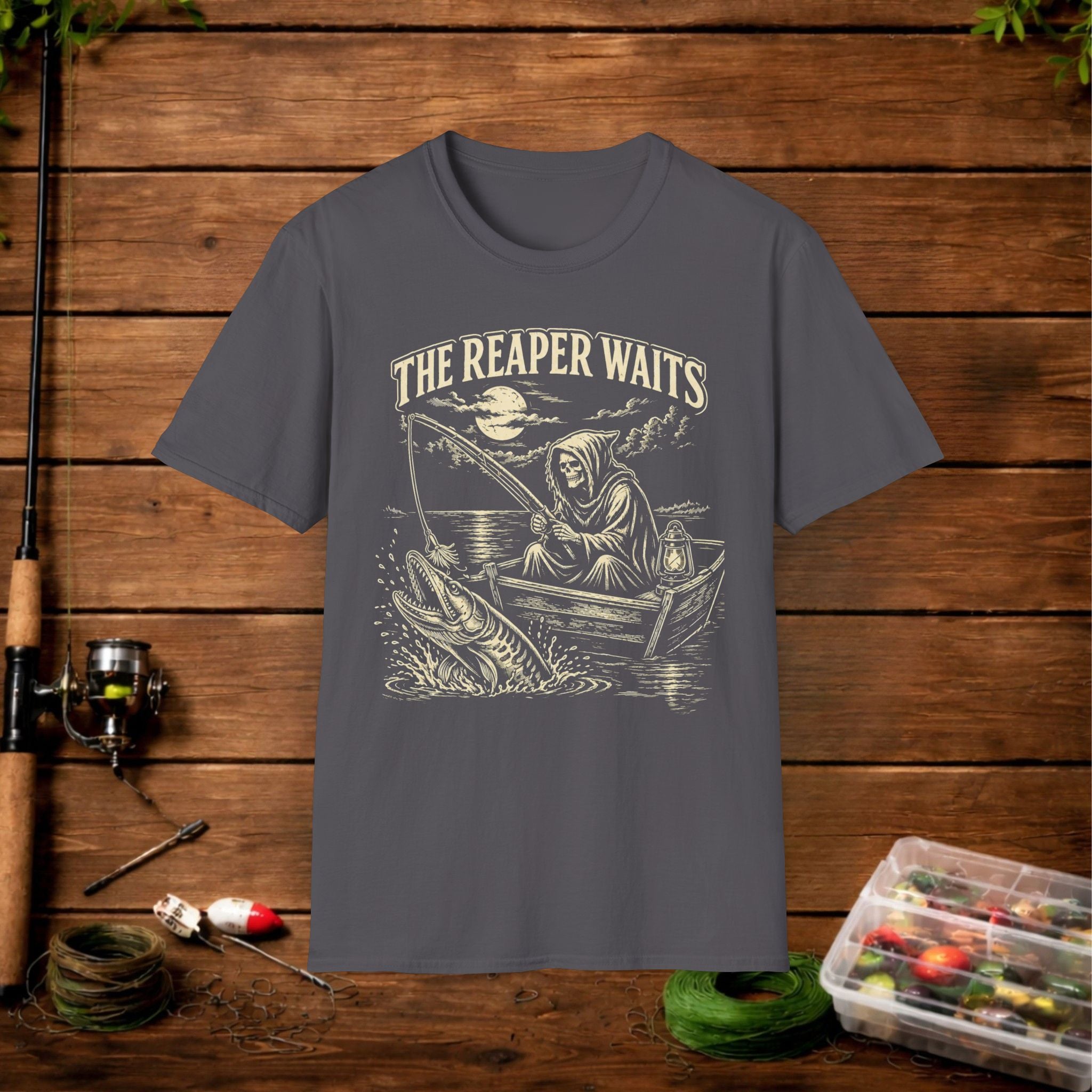 T-Shirt — "The Reaper Waits" Vintage Grim Reaper Graphic