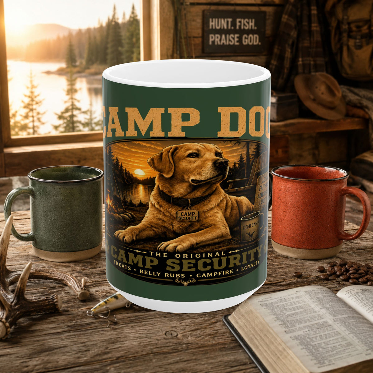 Camp Dog Labrador Coffee Mug – The Original Camp Security, 15oz