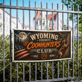 Wyoming County Coonhunters Club Vinyl Banner – Rustic American Hunting Sign