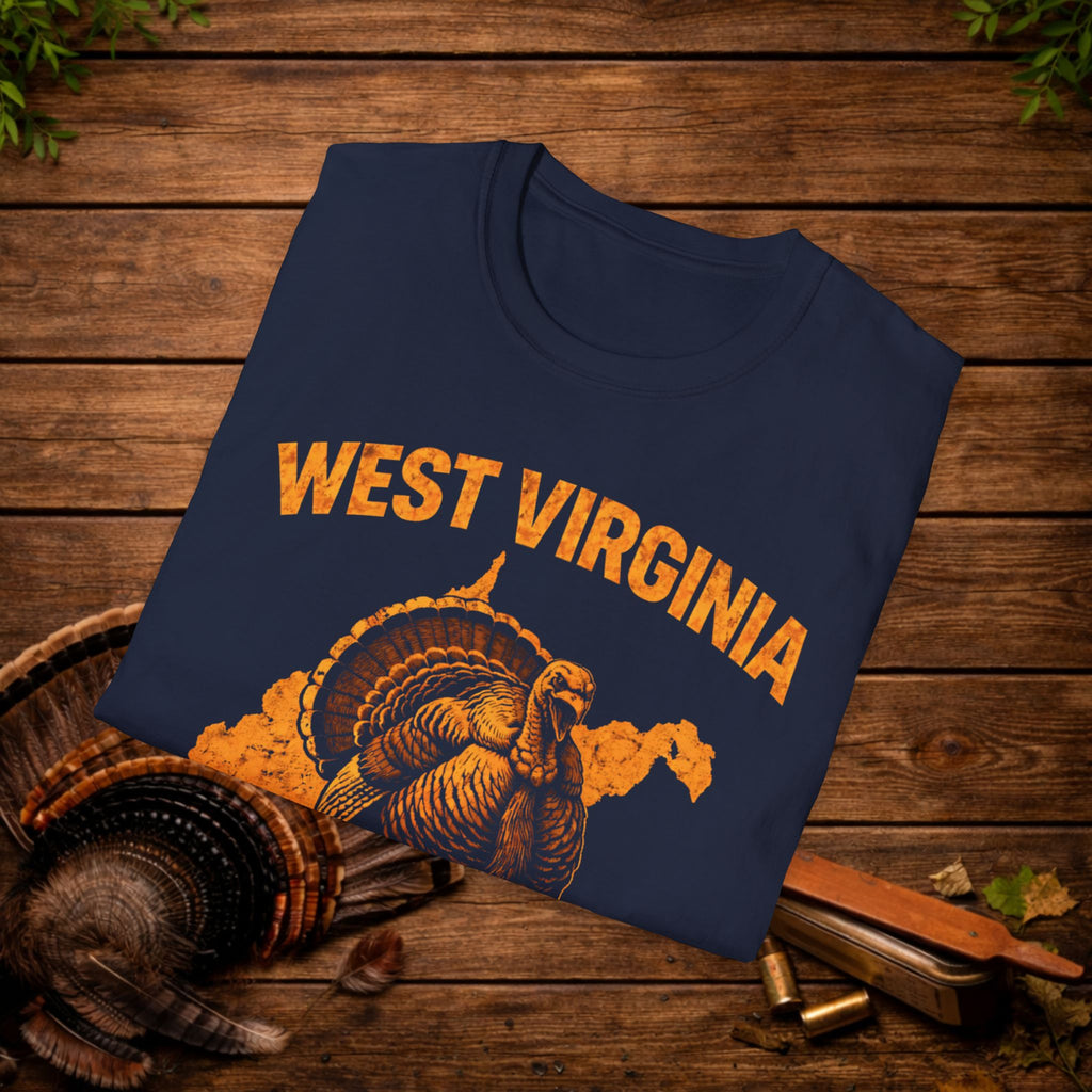 West Virginia Strut Turkey Hunting Shirt – WV Gobbler Tee – Mountain State Turkey Season Shirt – Hunter Gift