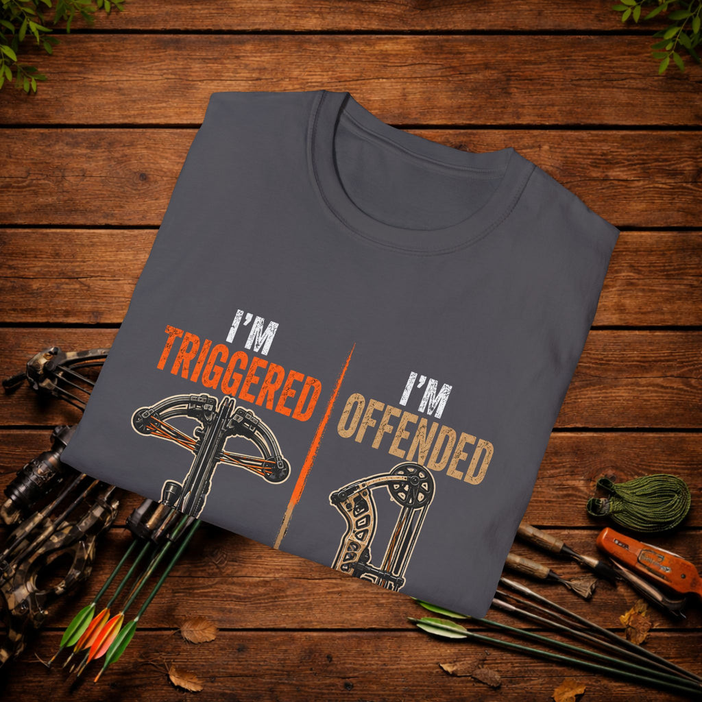 I'm Triggered, I'm Offended Crossbow T-Shirt – Funny Hunting Tee